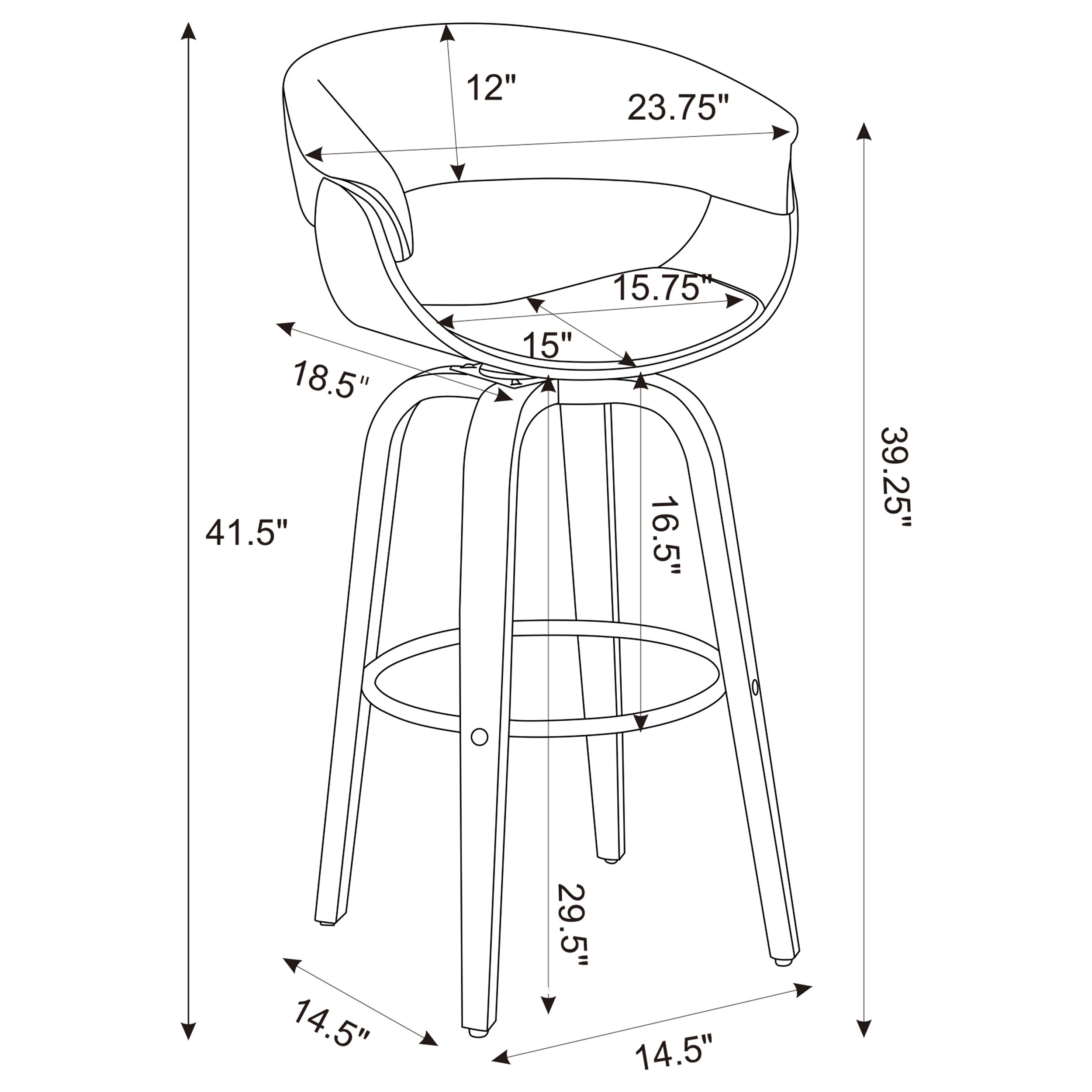 Zion SWIVEL BAR CHAIR