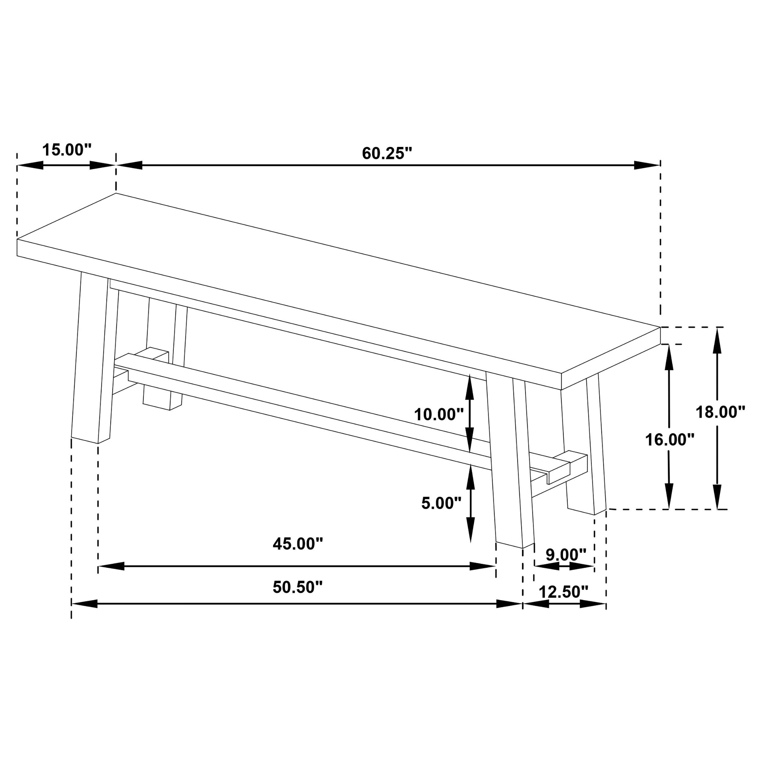 Middleton DINING TABLE 6 PC SET