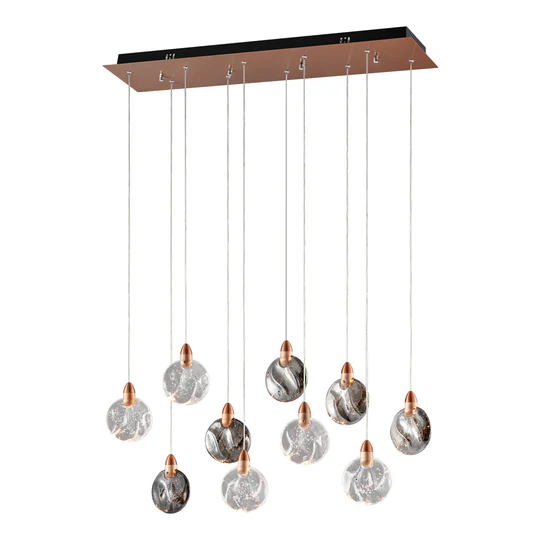 Lustre Square Chandelier // Bronze