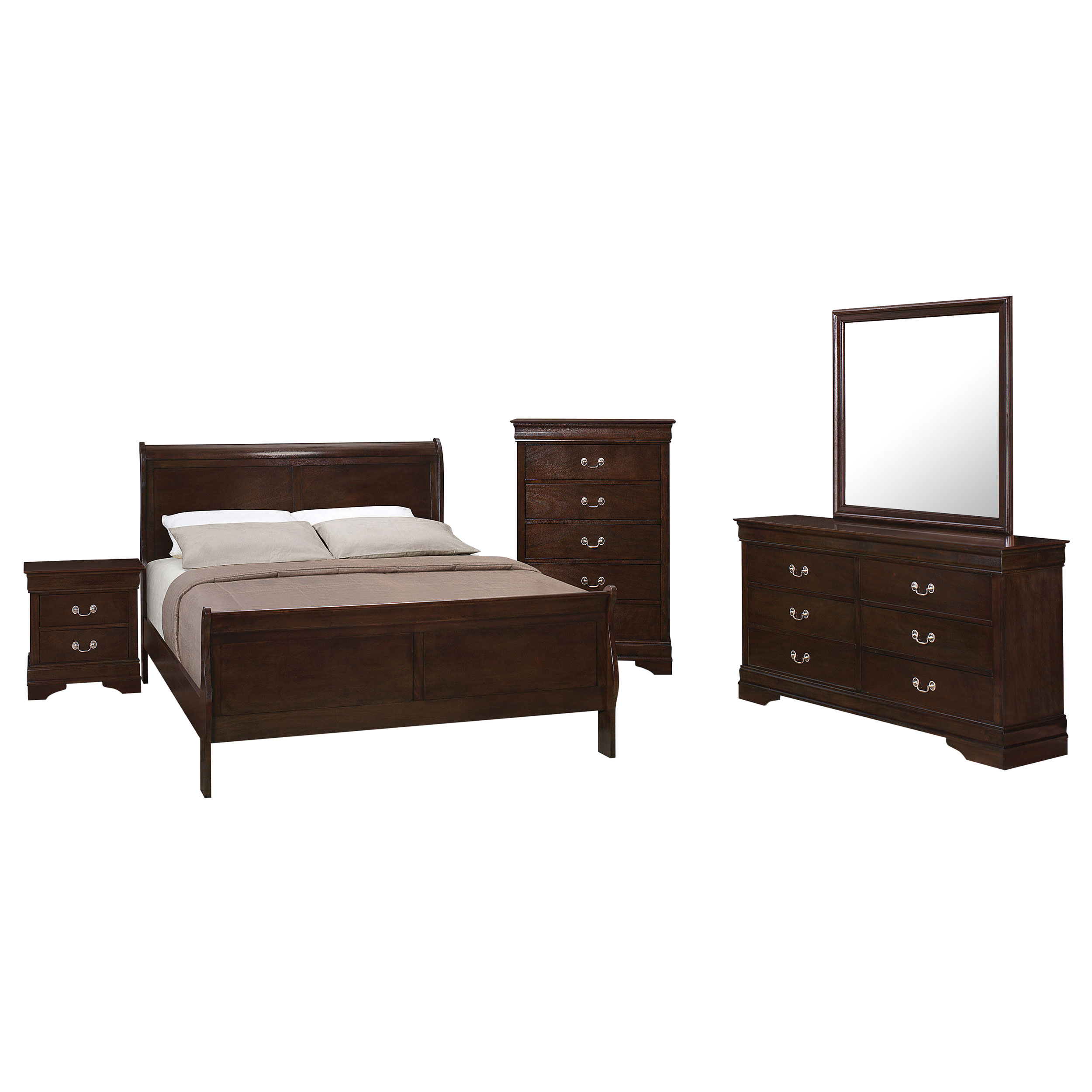 Louis Philippe FULL BED 5 PC SET