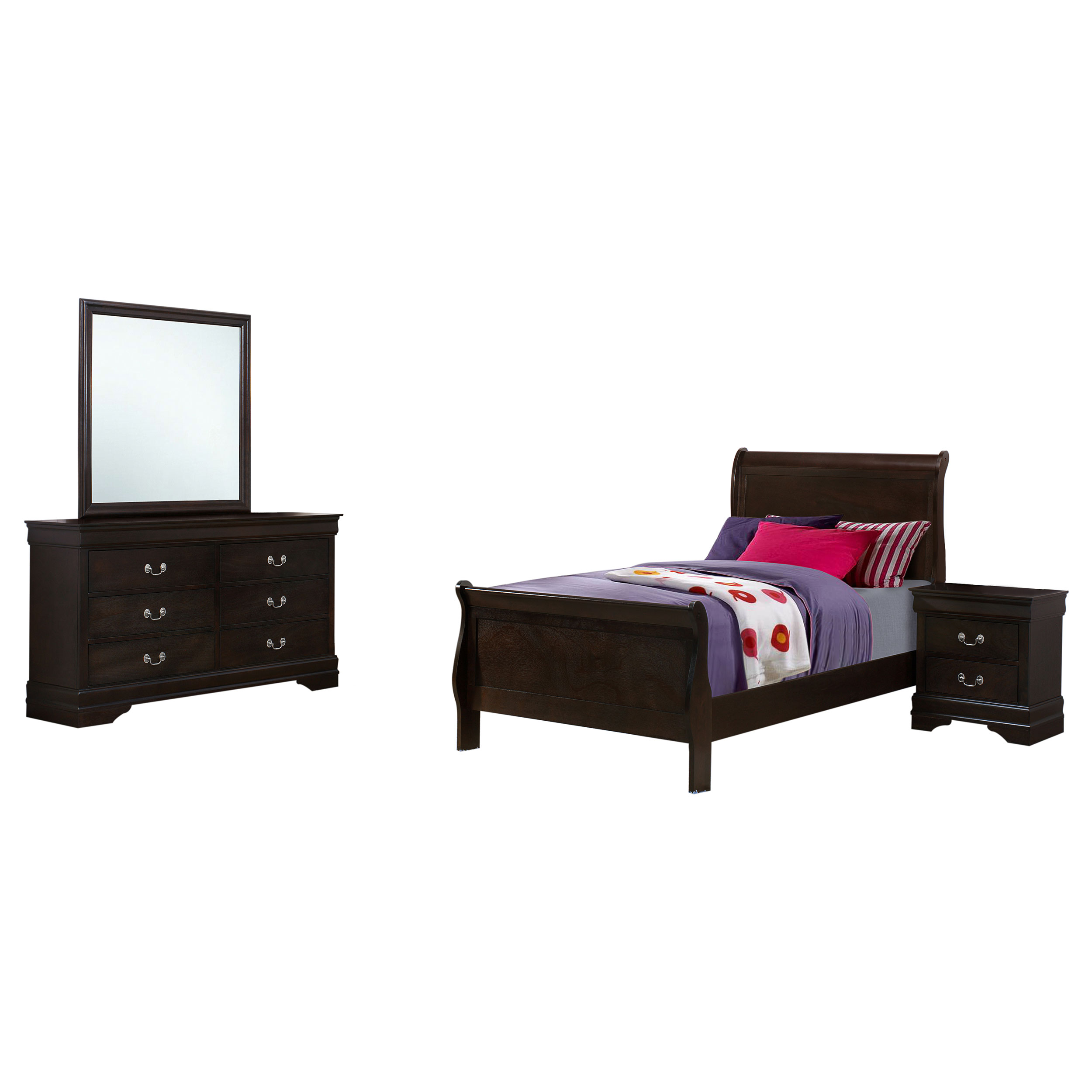 Louis Philippe TWIN BED 4 PC SET