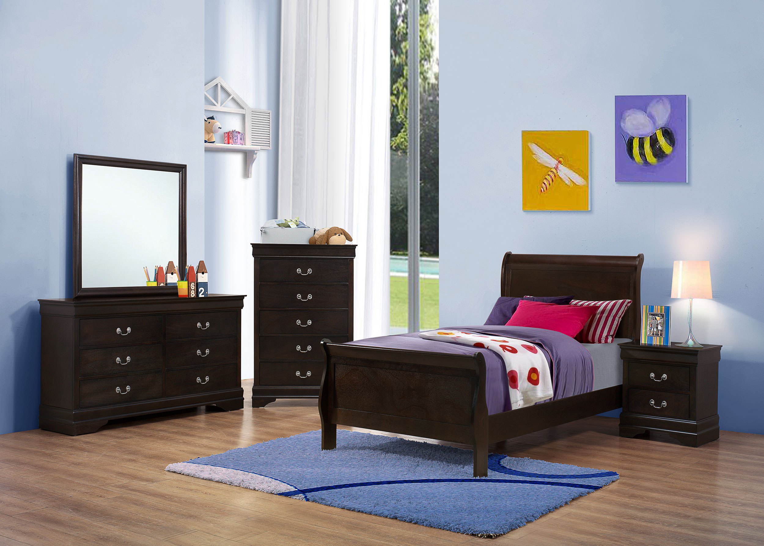 Louis Philippe TWIN BED 5 PC SET
