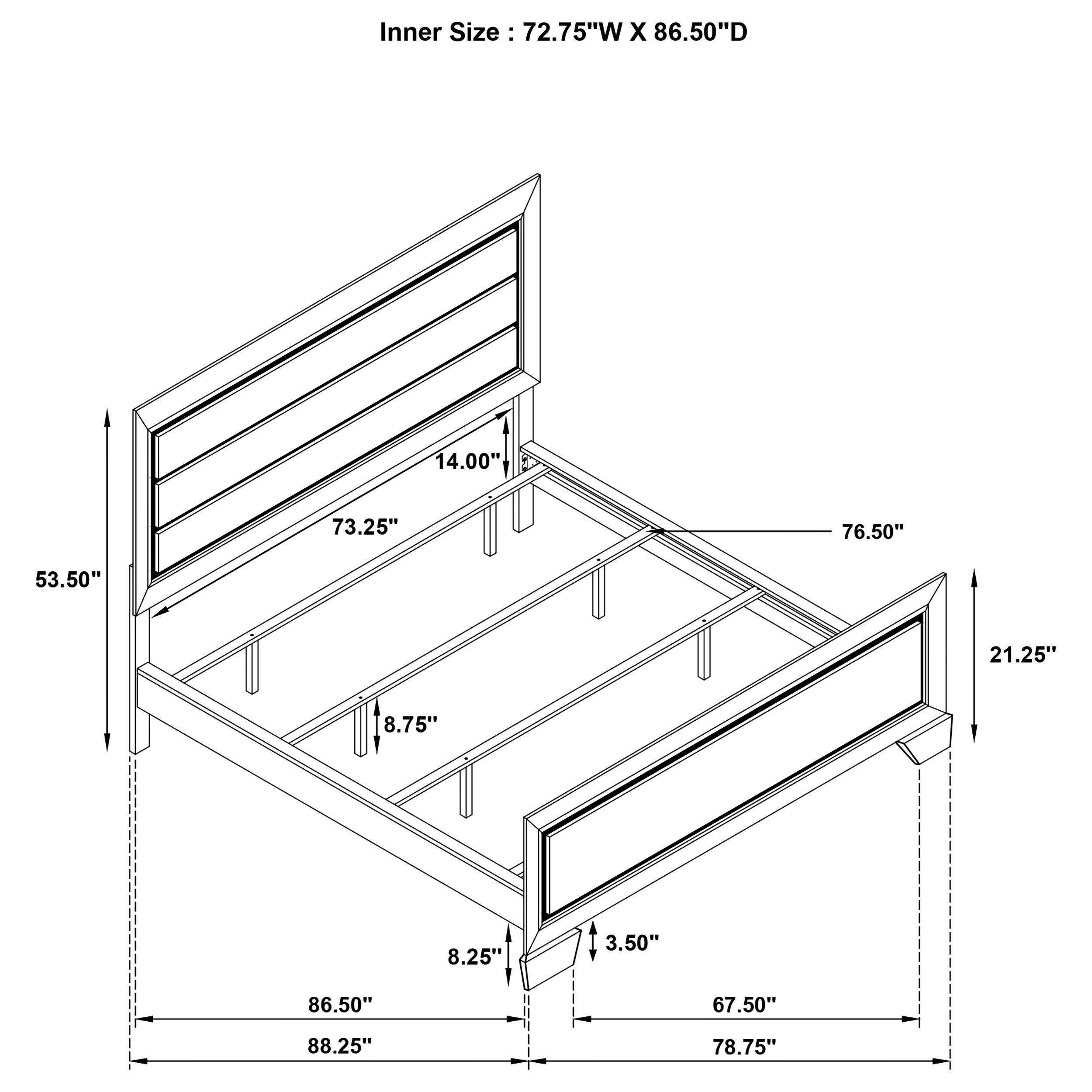 Kauffman CALIFORNIA KING BED