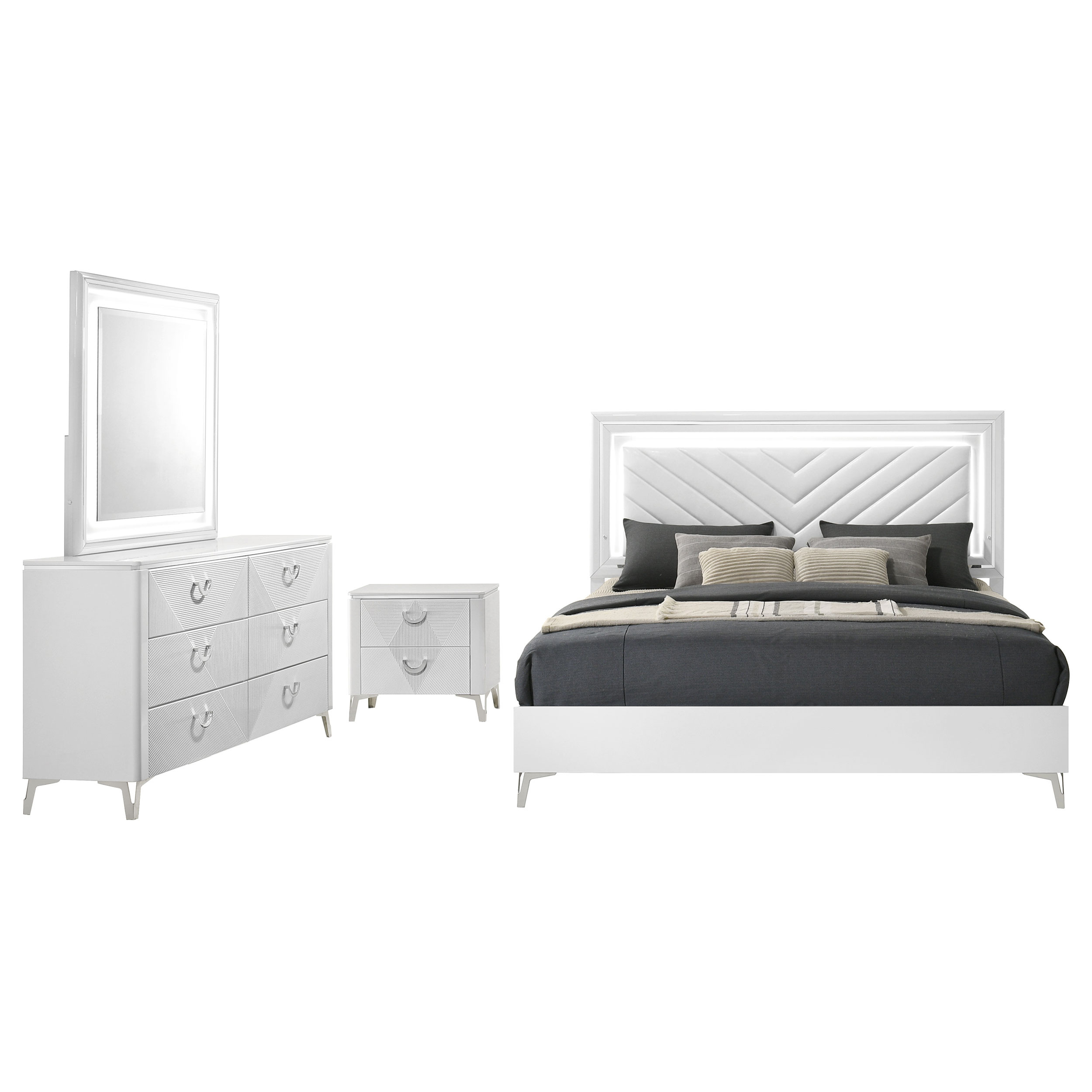 Cassia QUEEN BED 4 PC SET