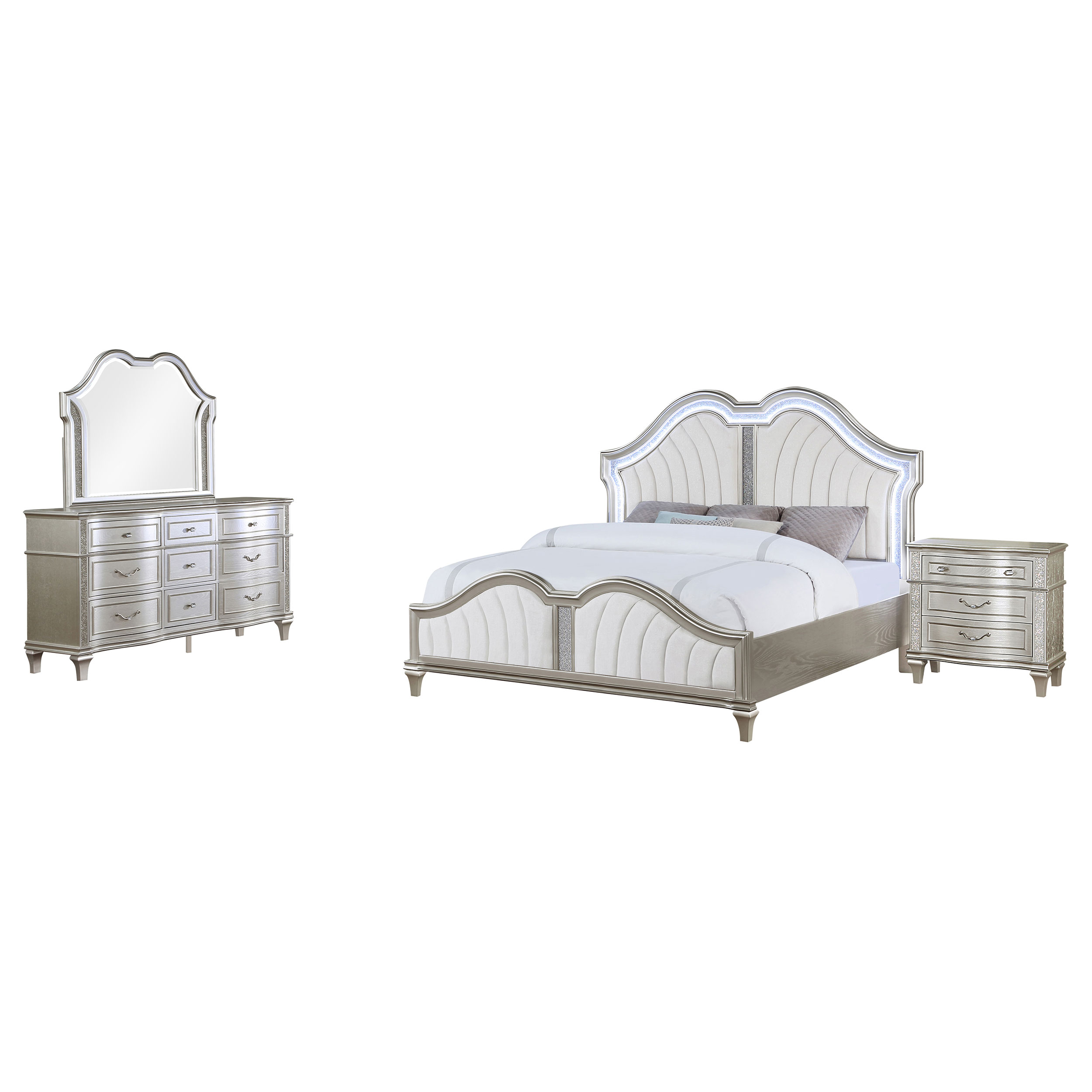 Evangeline QUEEN BED 4 PC SET