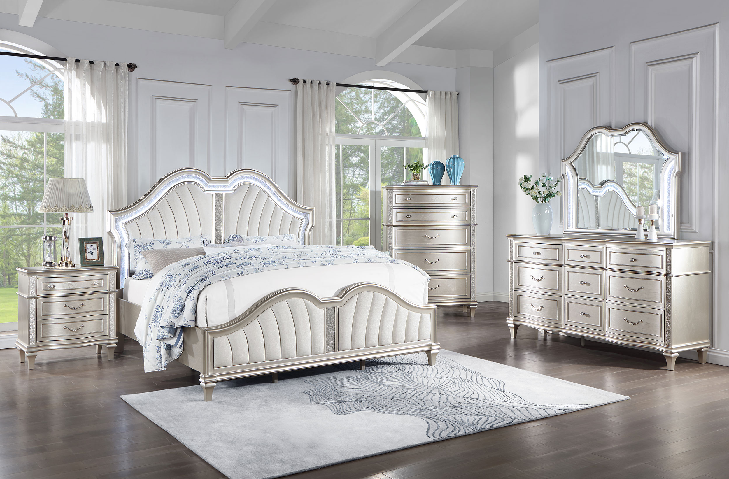 Evangeline QUEEN BED 5 PC SET