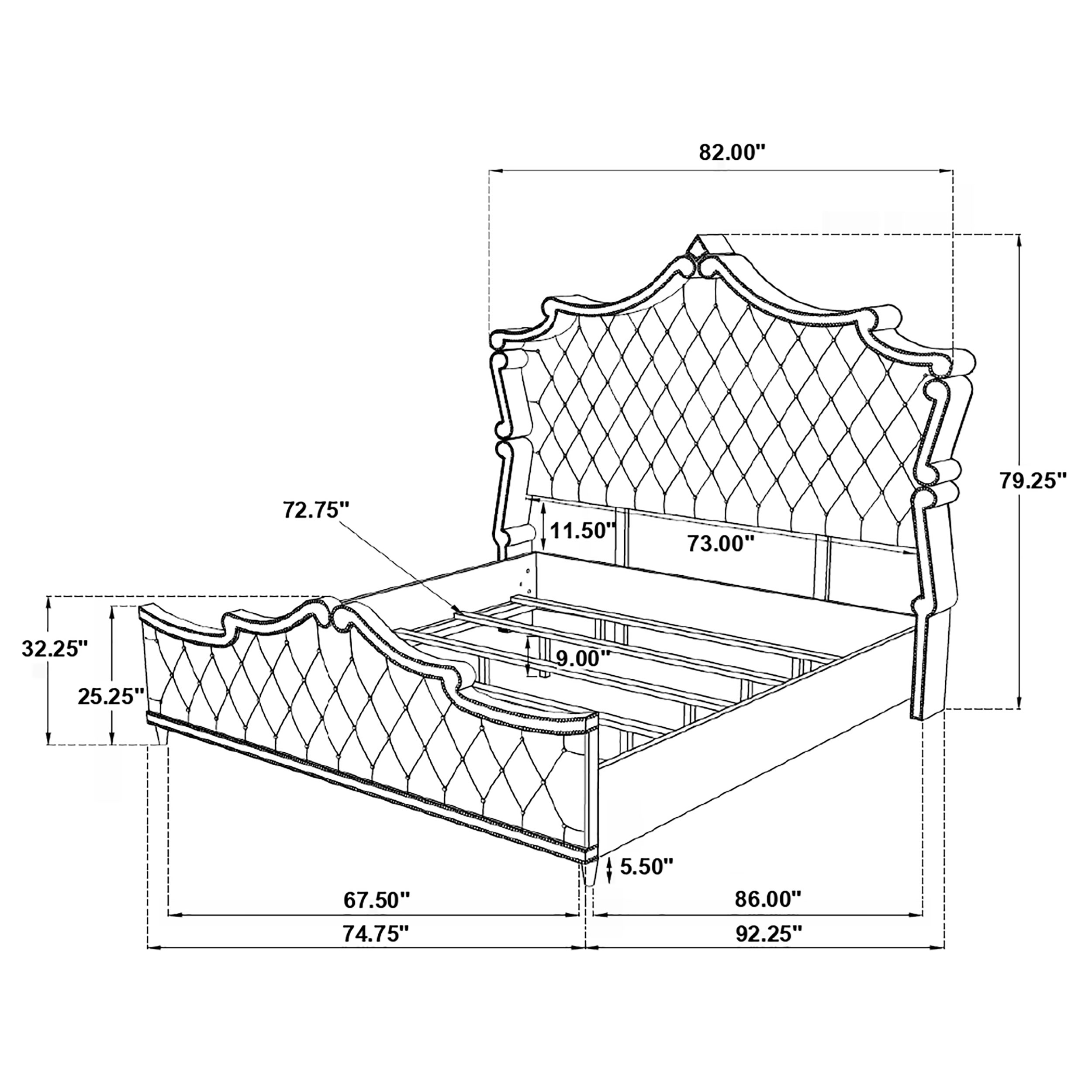 Antonella CALIFORNIA KING BED 5 PC SET
