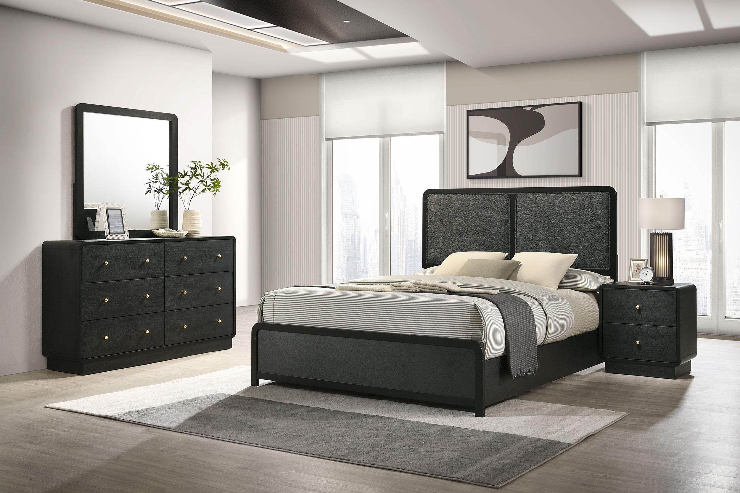 Cavelle QUEEN BED 4 PC SET