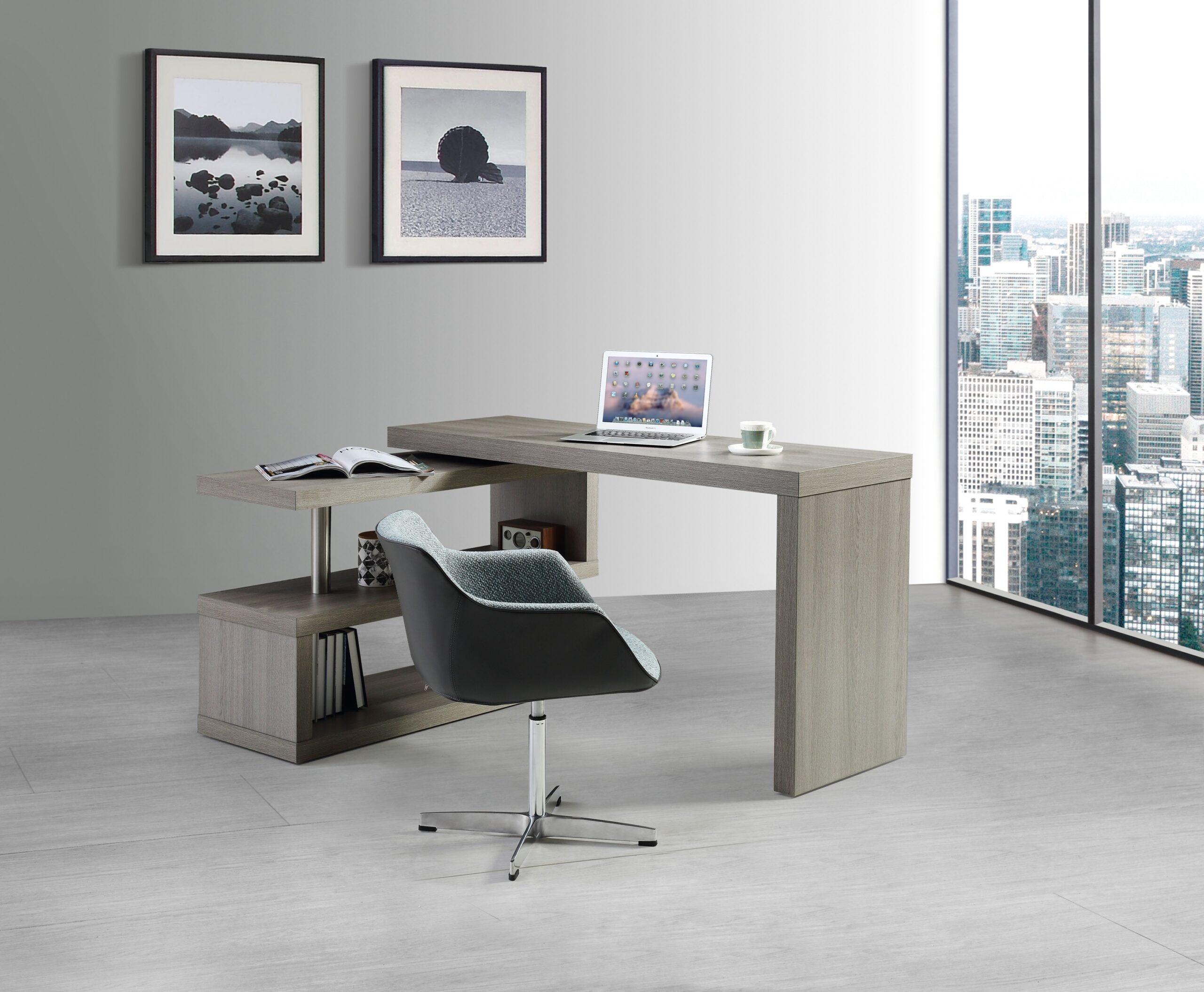 LP A33 Office Desk in Grey