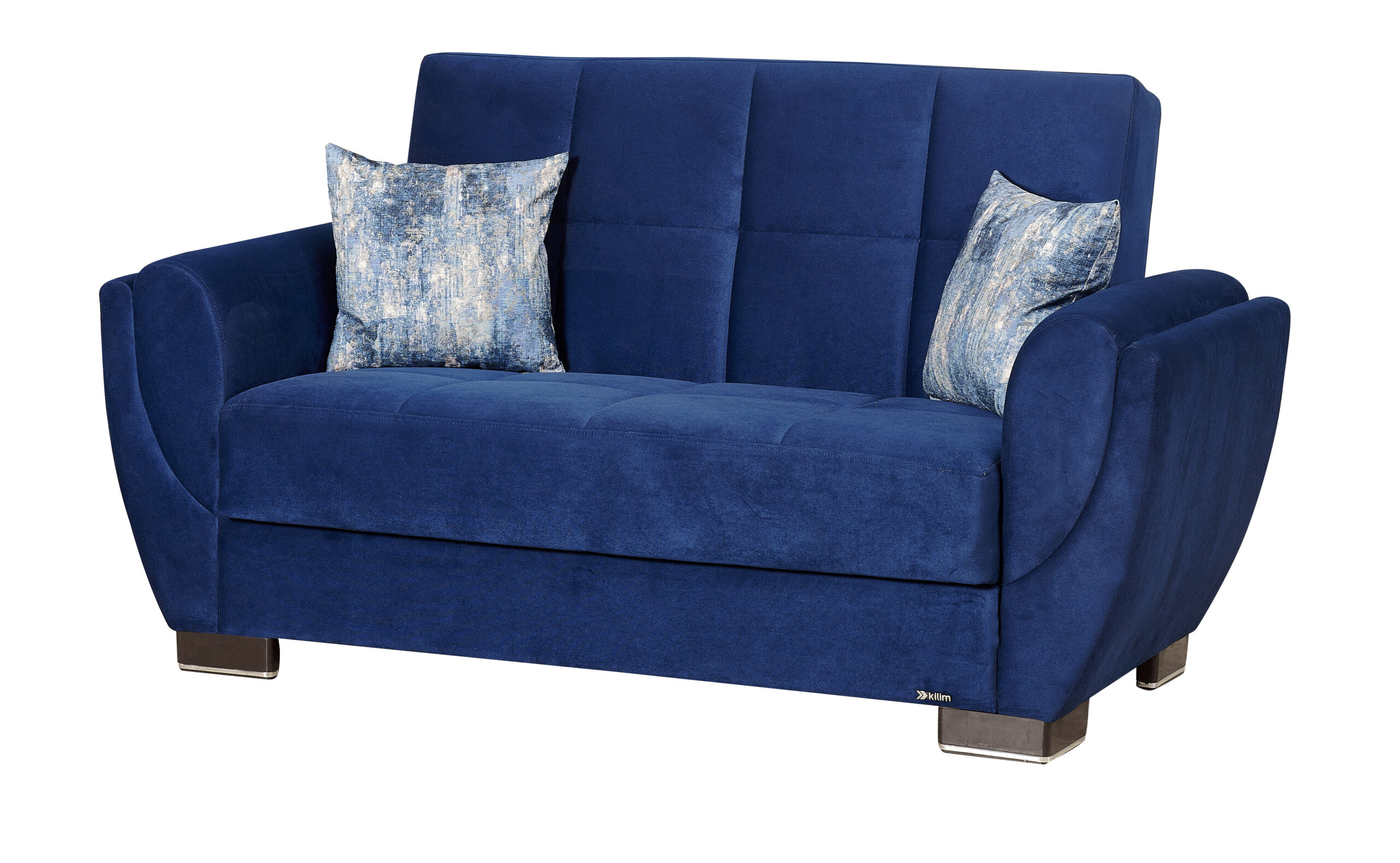 Ottomanson Armada Air Collection Upholstered Convertible Armchair with Storage, Grey Microfiber