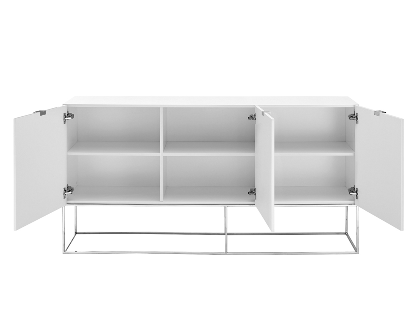 Vizzione buffet in taupe high gloss with storage.