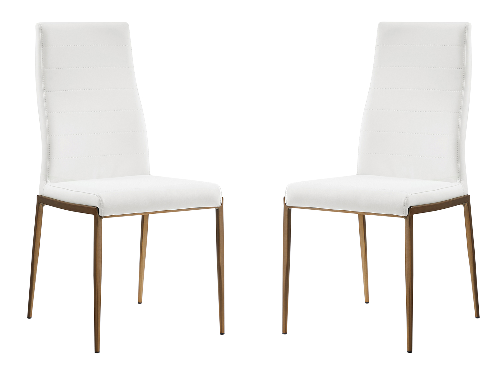 Firenze Set of 2 dining chair in gray pu leather.