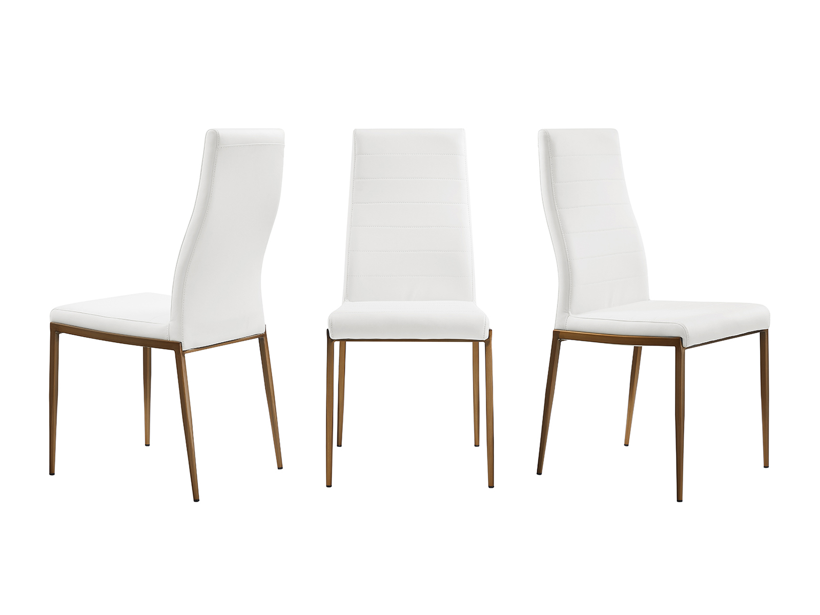 Firenze Set of 2 dining chair in gray pu leather.