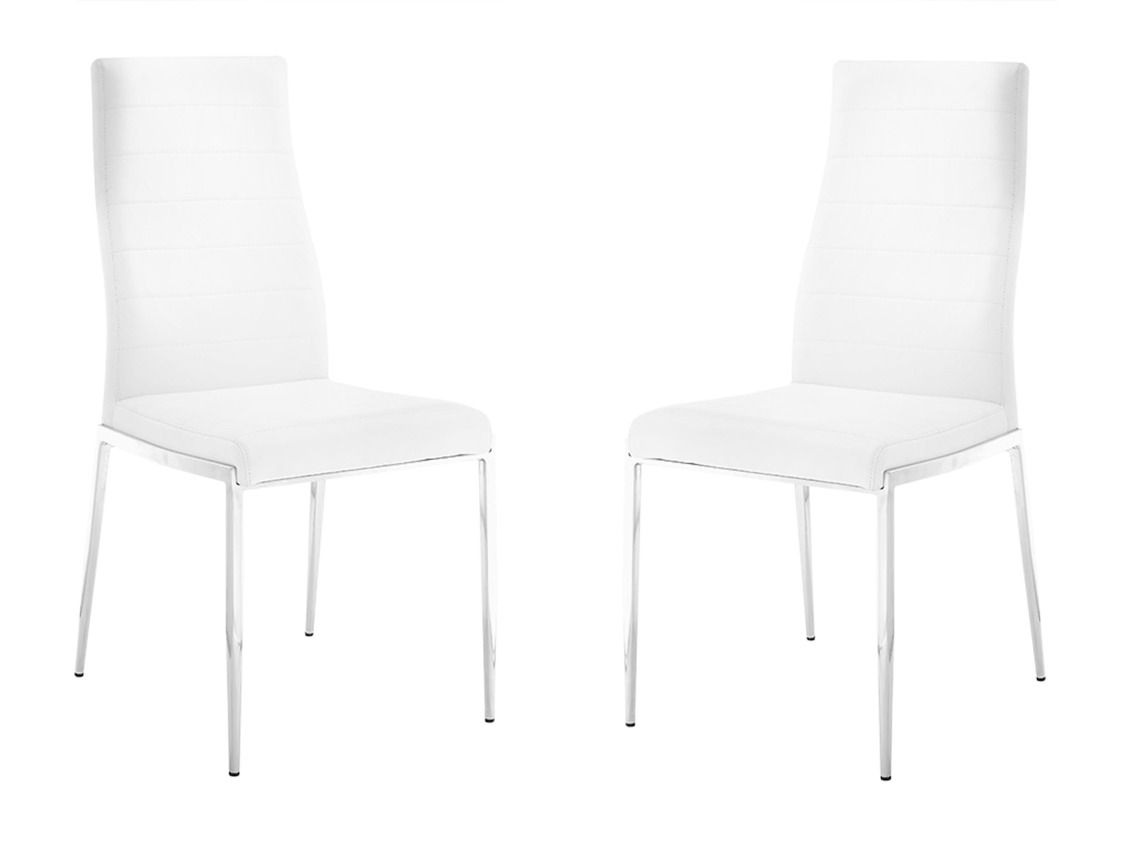 Firenze Set of 2 dining chair in gray pu leather.