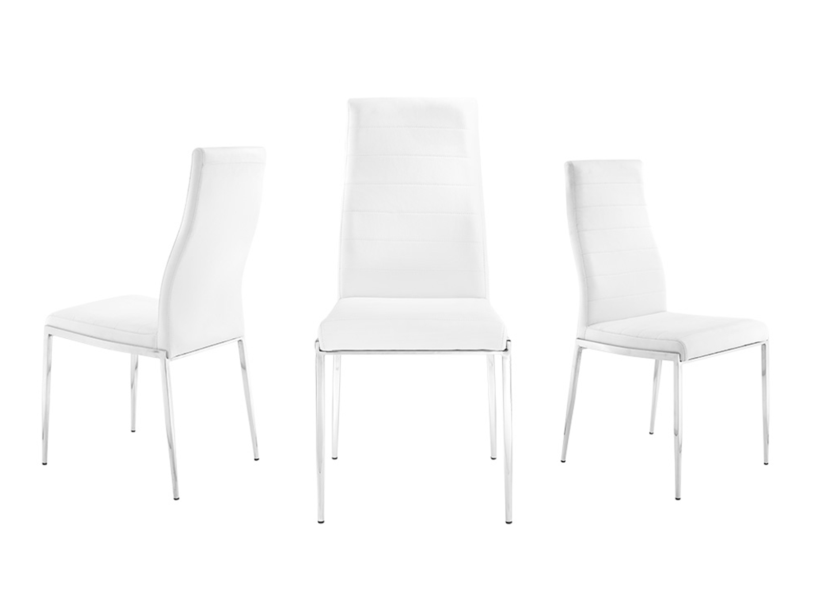 Firenze Set of 2 dining chair in gray pu leather.