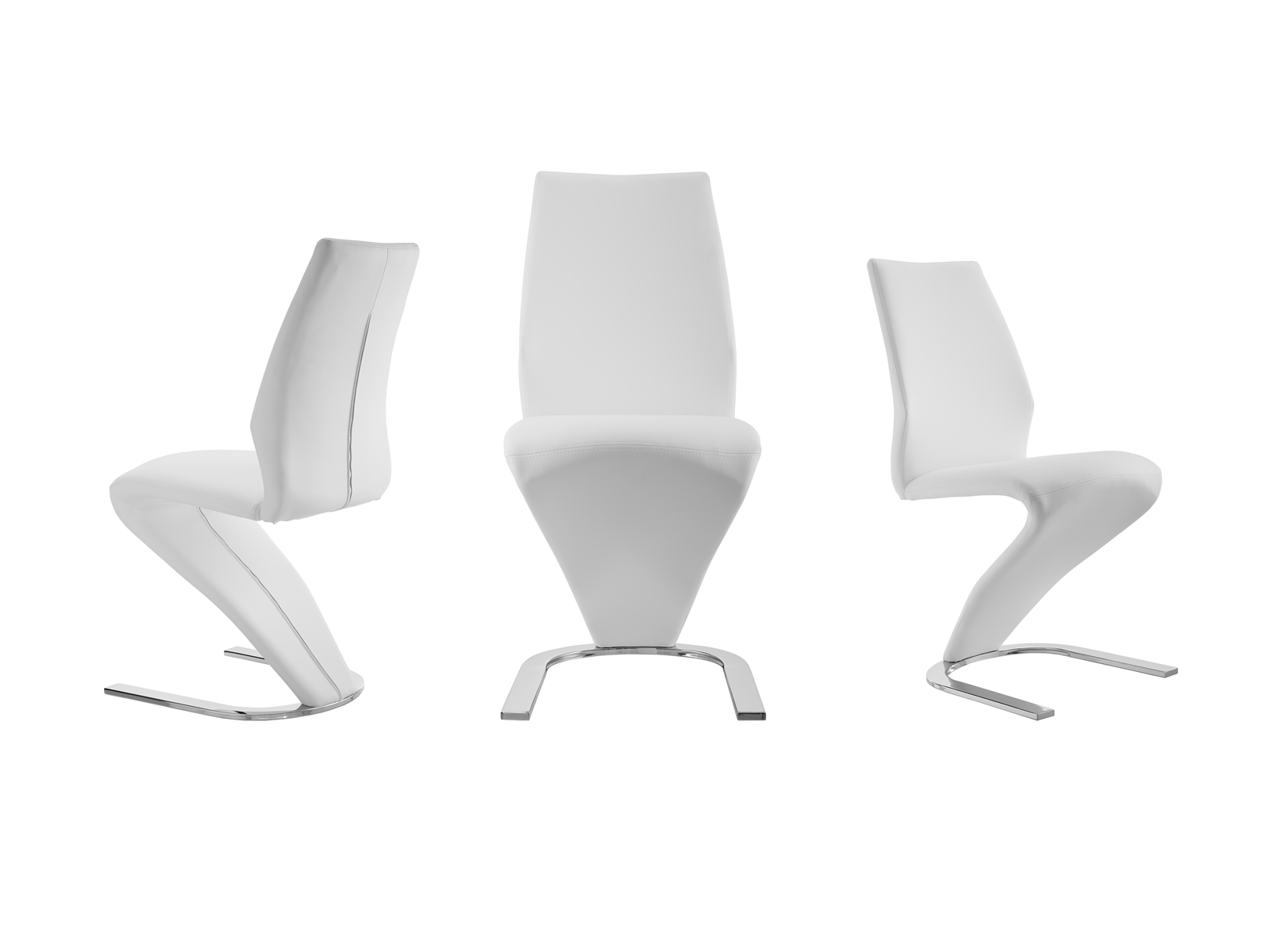 Boulevard Set of 2 dining chair in gray pu leather.