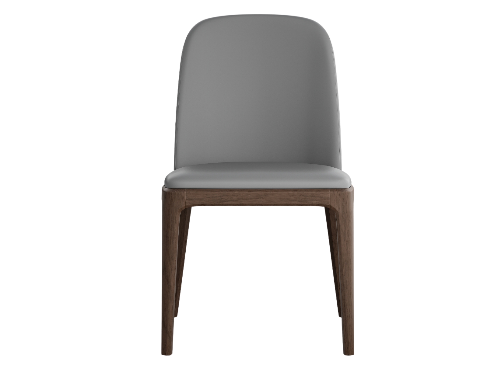 Eric Set of 2 dining chair in gray pu-leather.