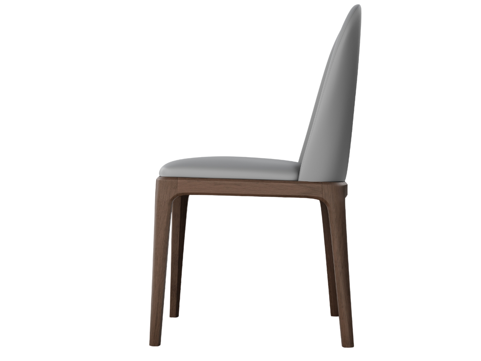 Eric Set of 2 dining chair in gray pu-leather.