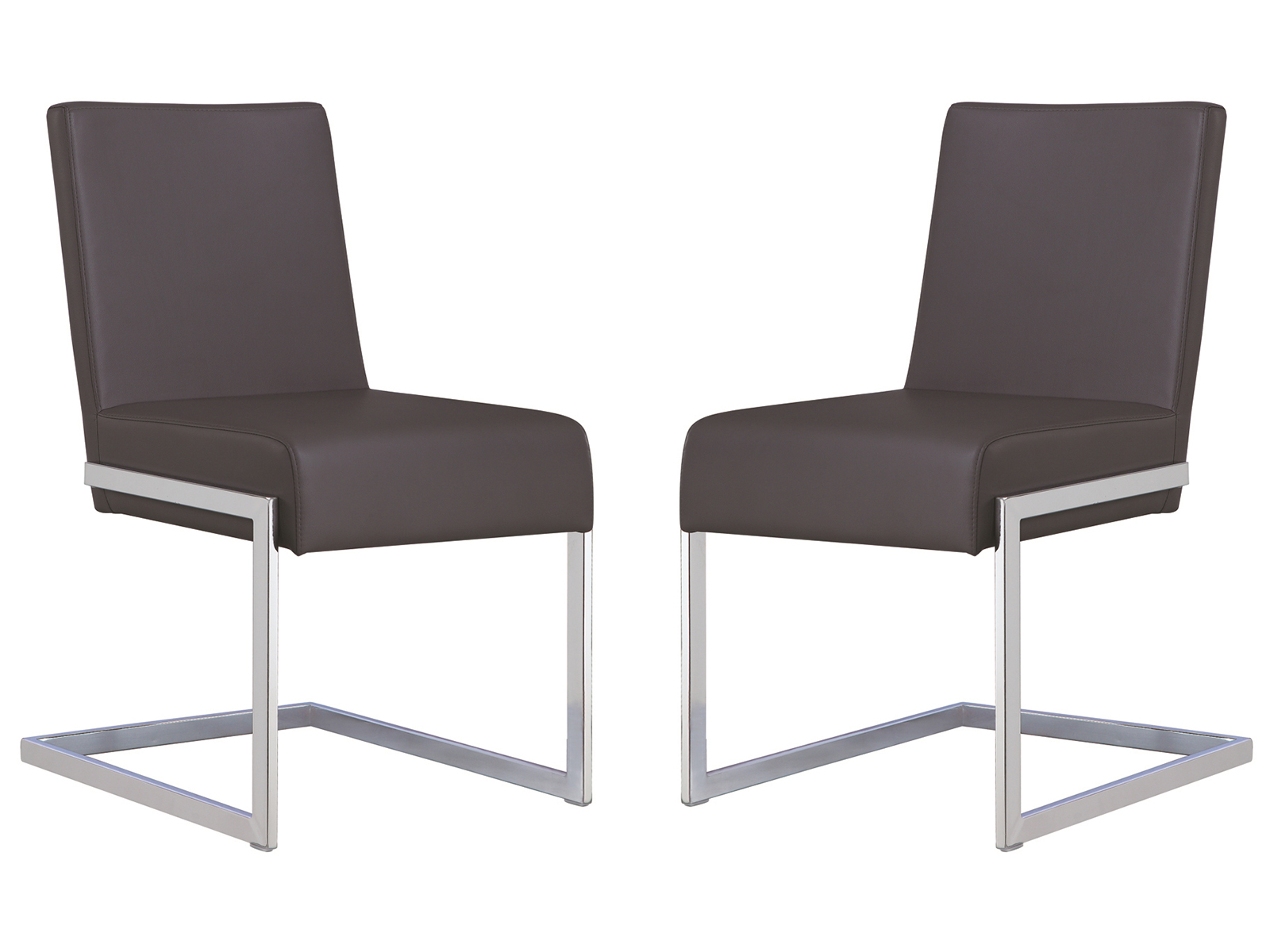 Andrea Set of 2 dining chair in beige linen fabric.