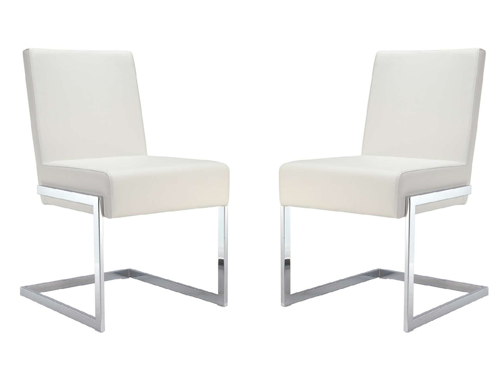 Andrea Set of 2 dining chair in beige linen fabric.