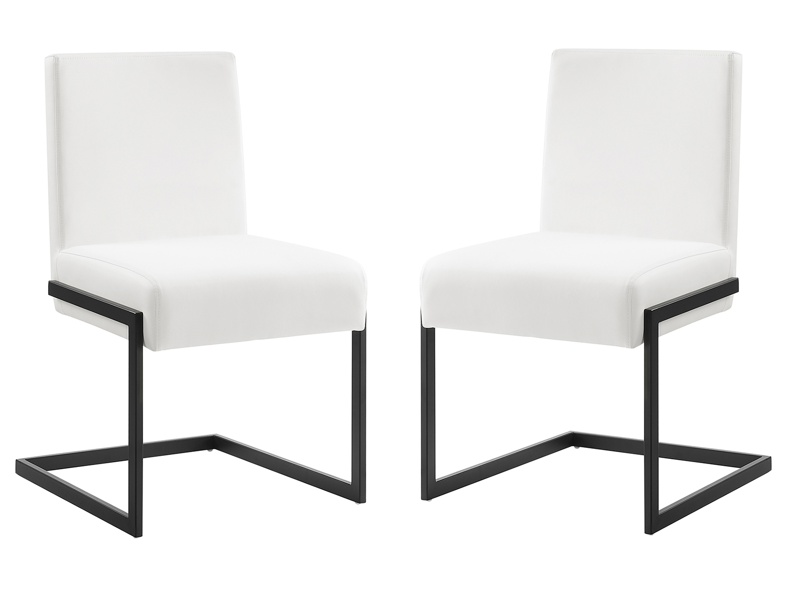 Andrea Set of 2 dining chair in beige linen fabric.