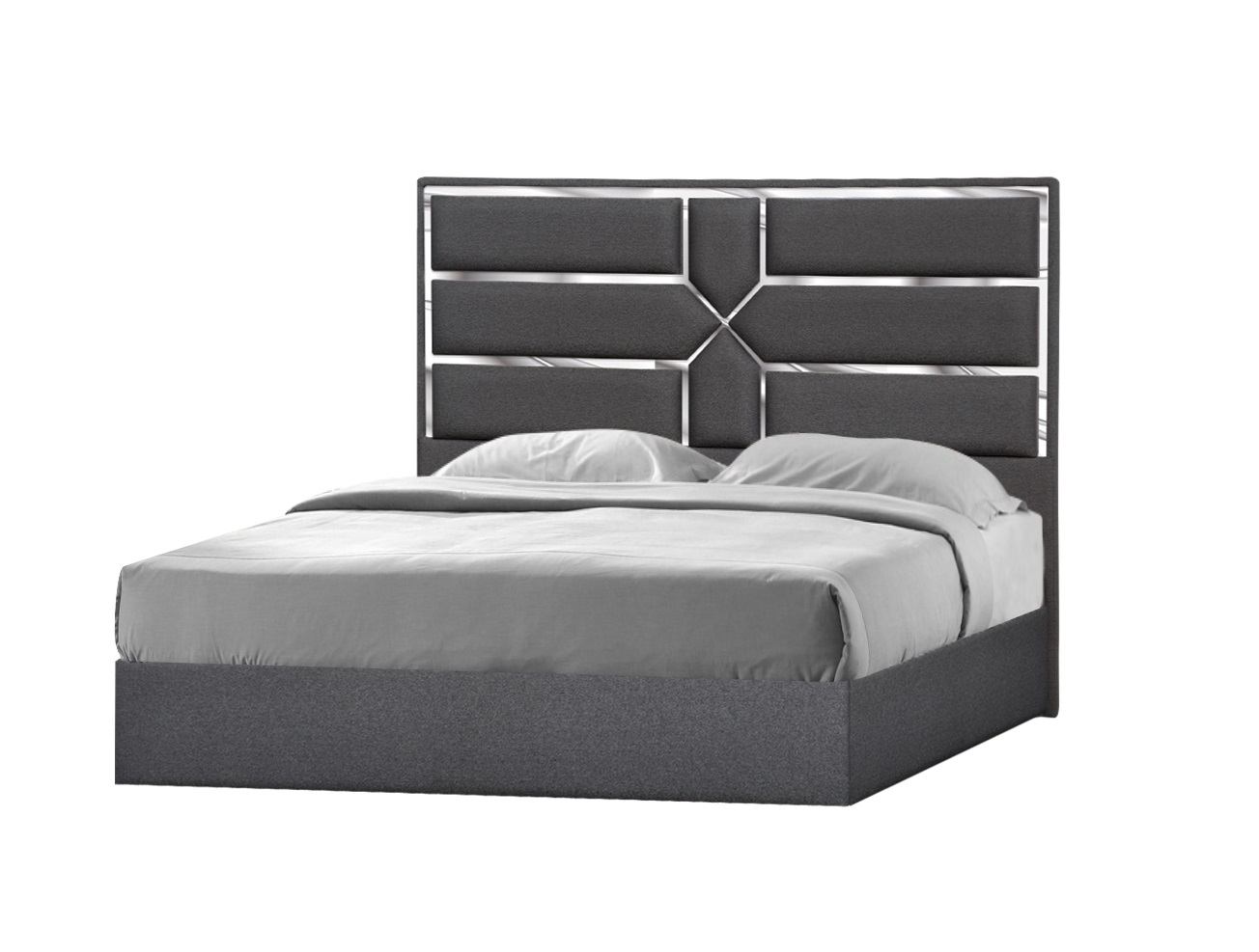 Da Vinci Queen Bed in Charcoal