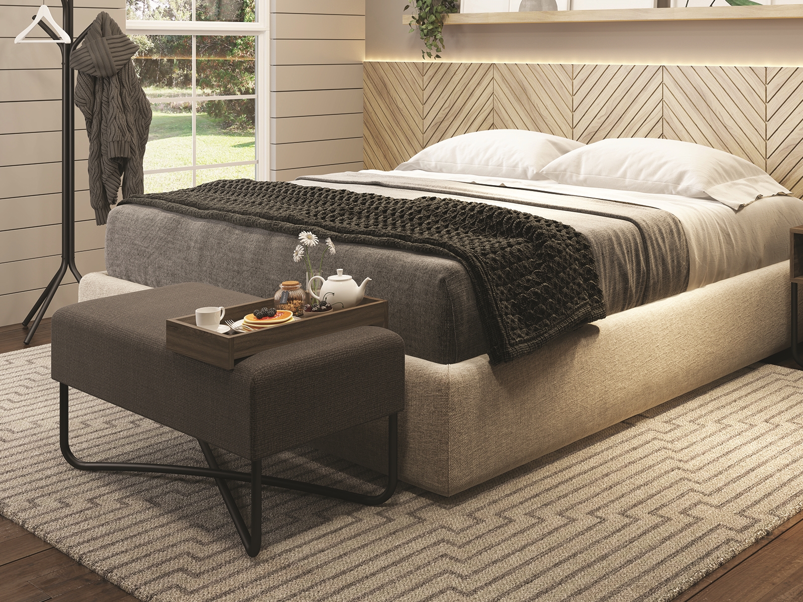 Leaf end table in white marbled porcelain.