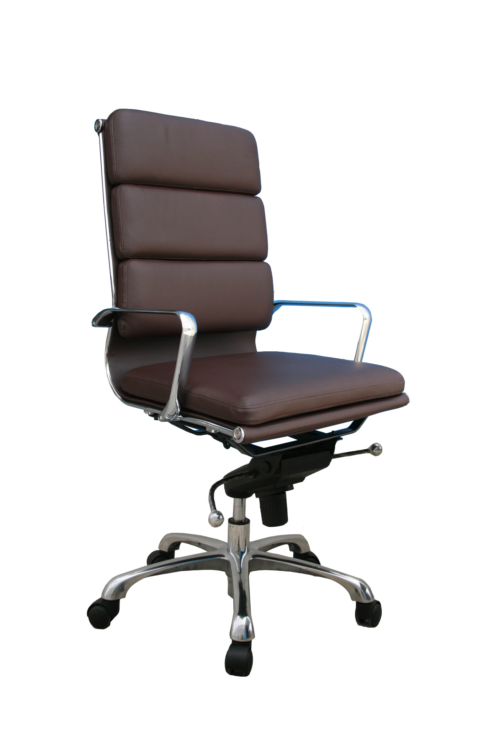Plush Brown High Back Office Chair