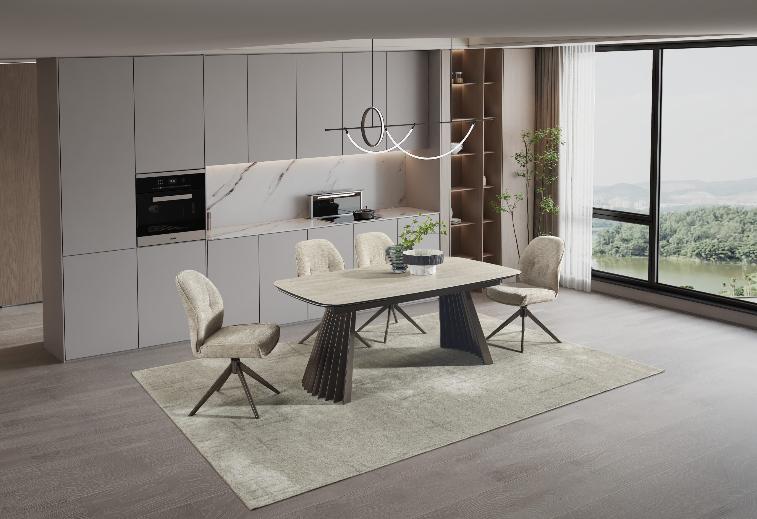 RH Warm Travertine Extension DT