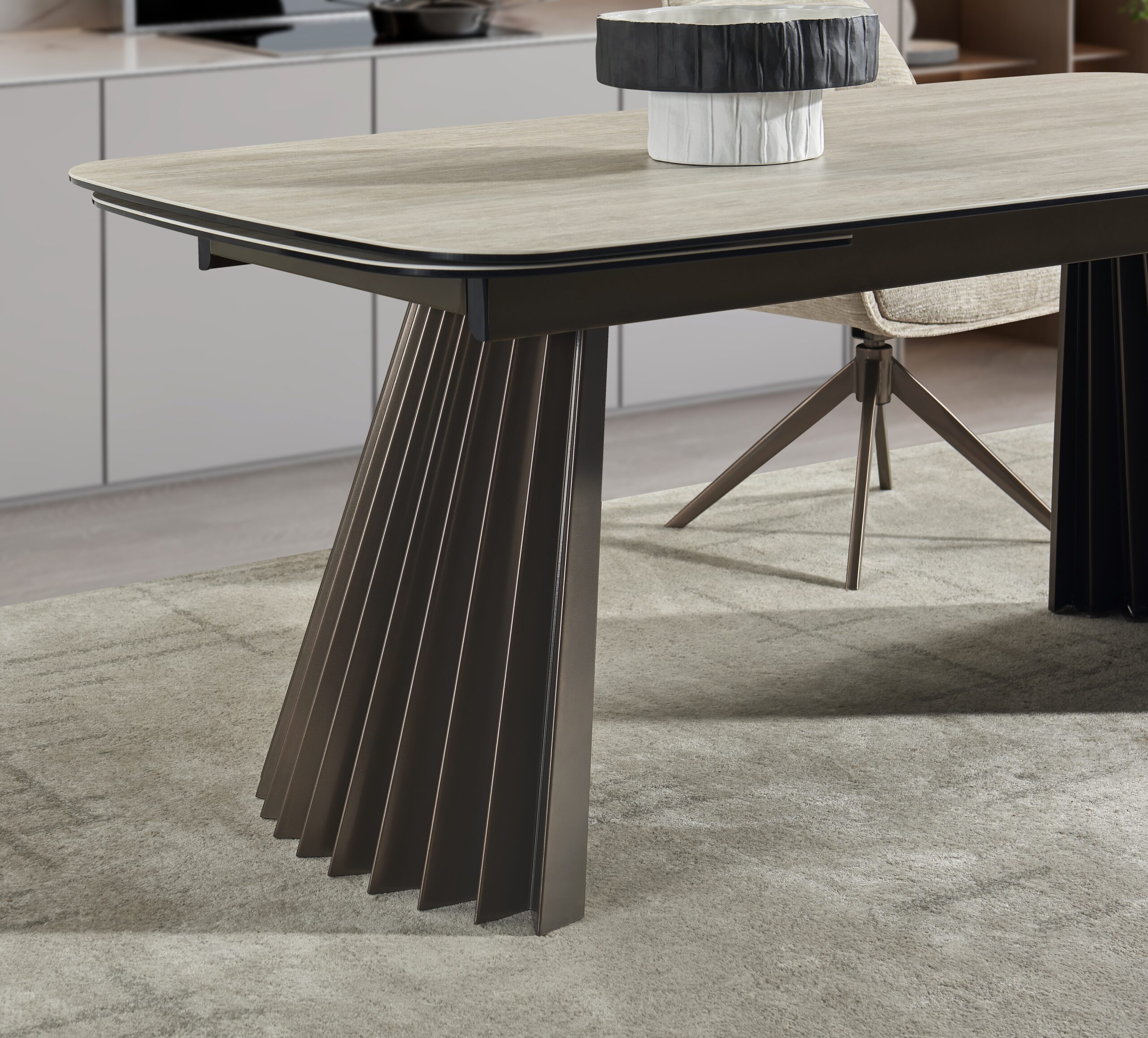 RH Warm Travertine Extension DT