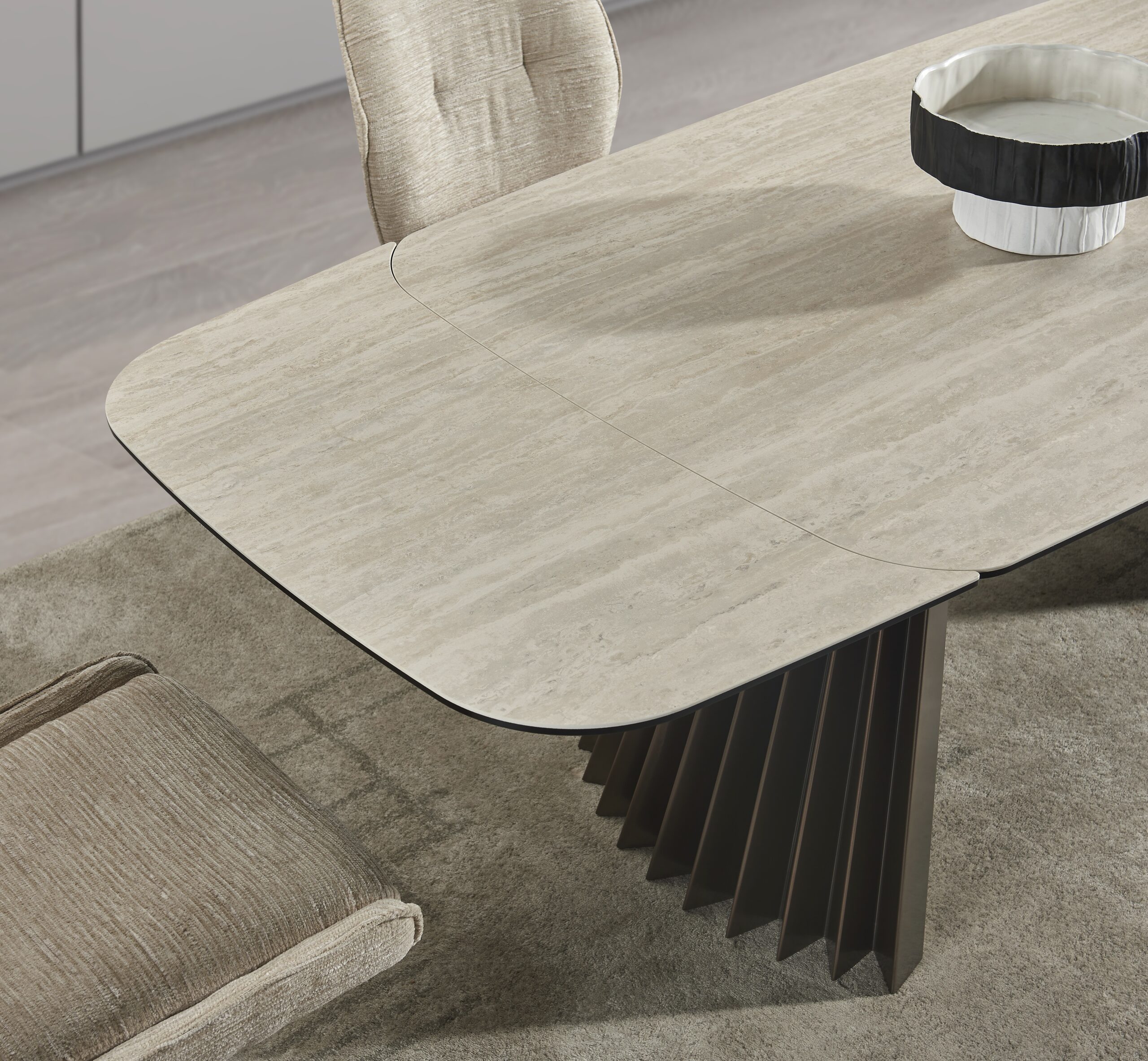 RH Warm Travertine Extension DT