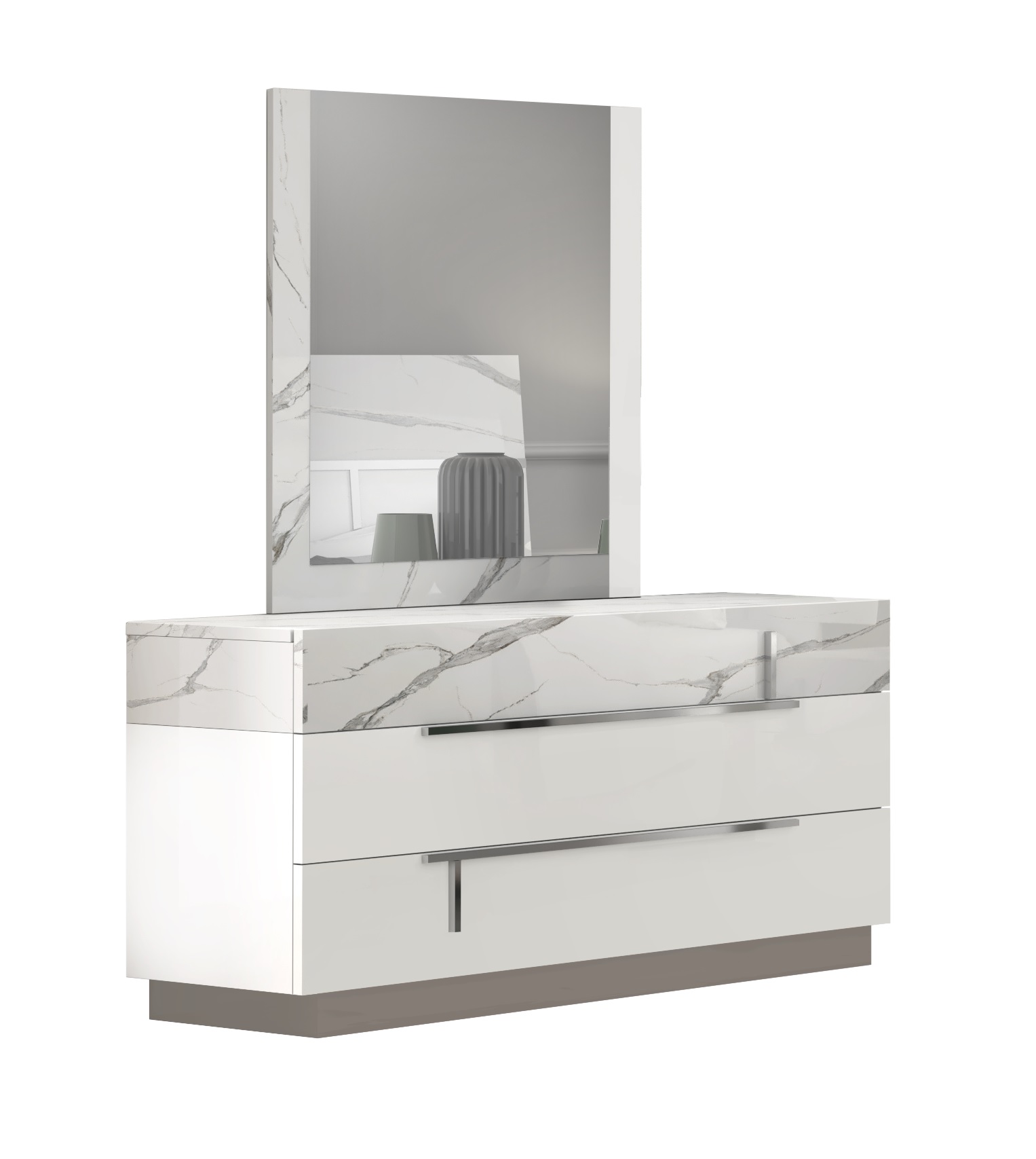Sunset Premium Mirror in Bianco Luc+Stat