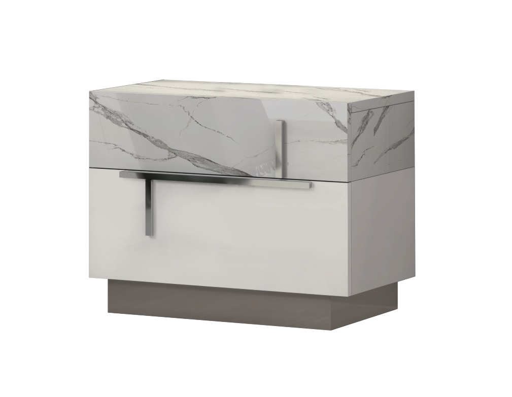 Sunset Premium Night Stand in Bianco Luc+Stat