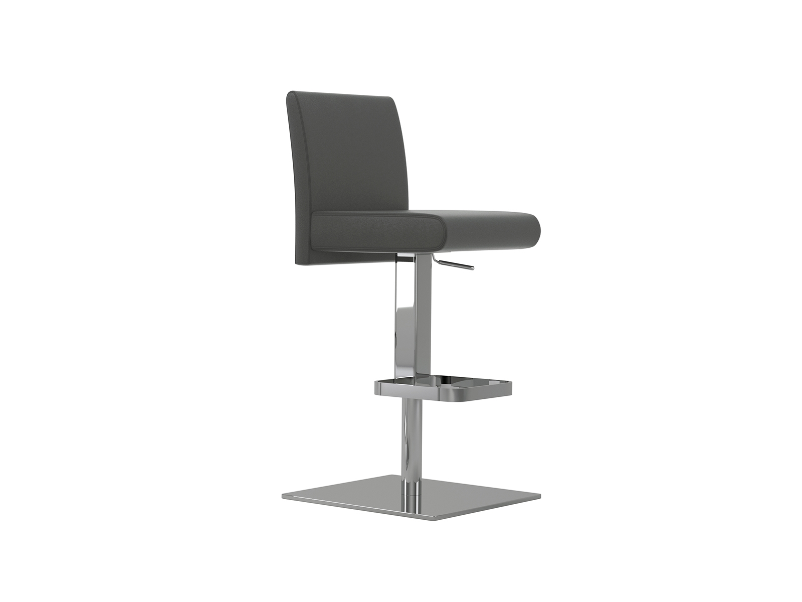 Suzzie 180 swivel arm counter stool in gray linen fabric.