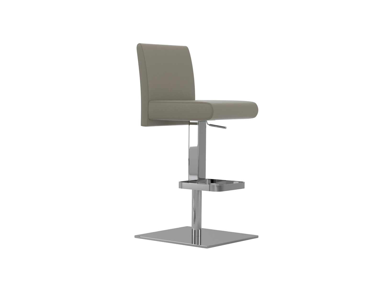Suzzie 180 swivel arm counter stool in gray linen fabric.