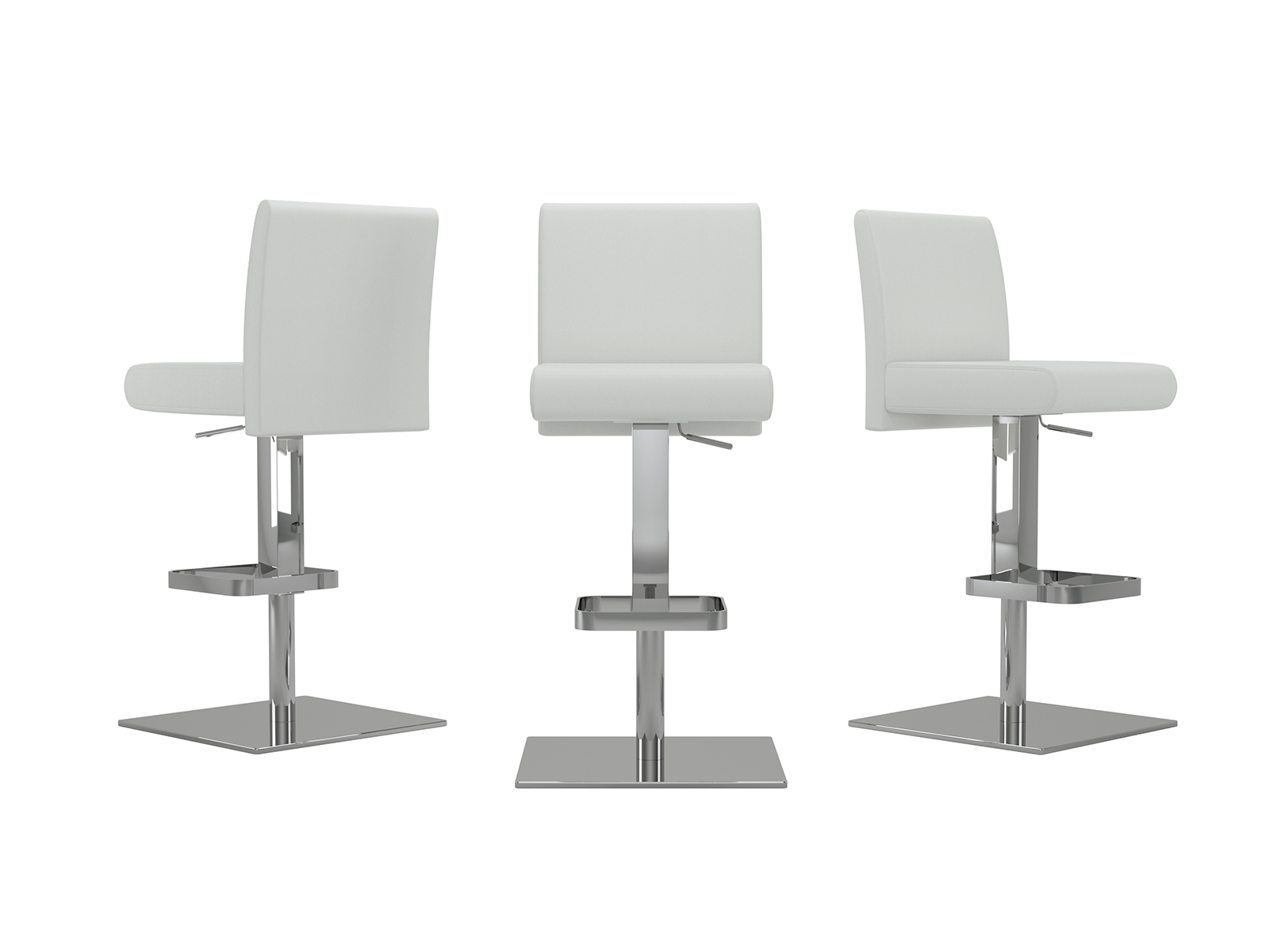 Suzzie 180 swivel arm counter stool in gray linen fabric.