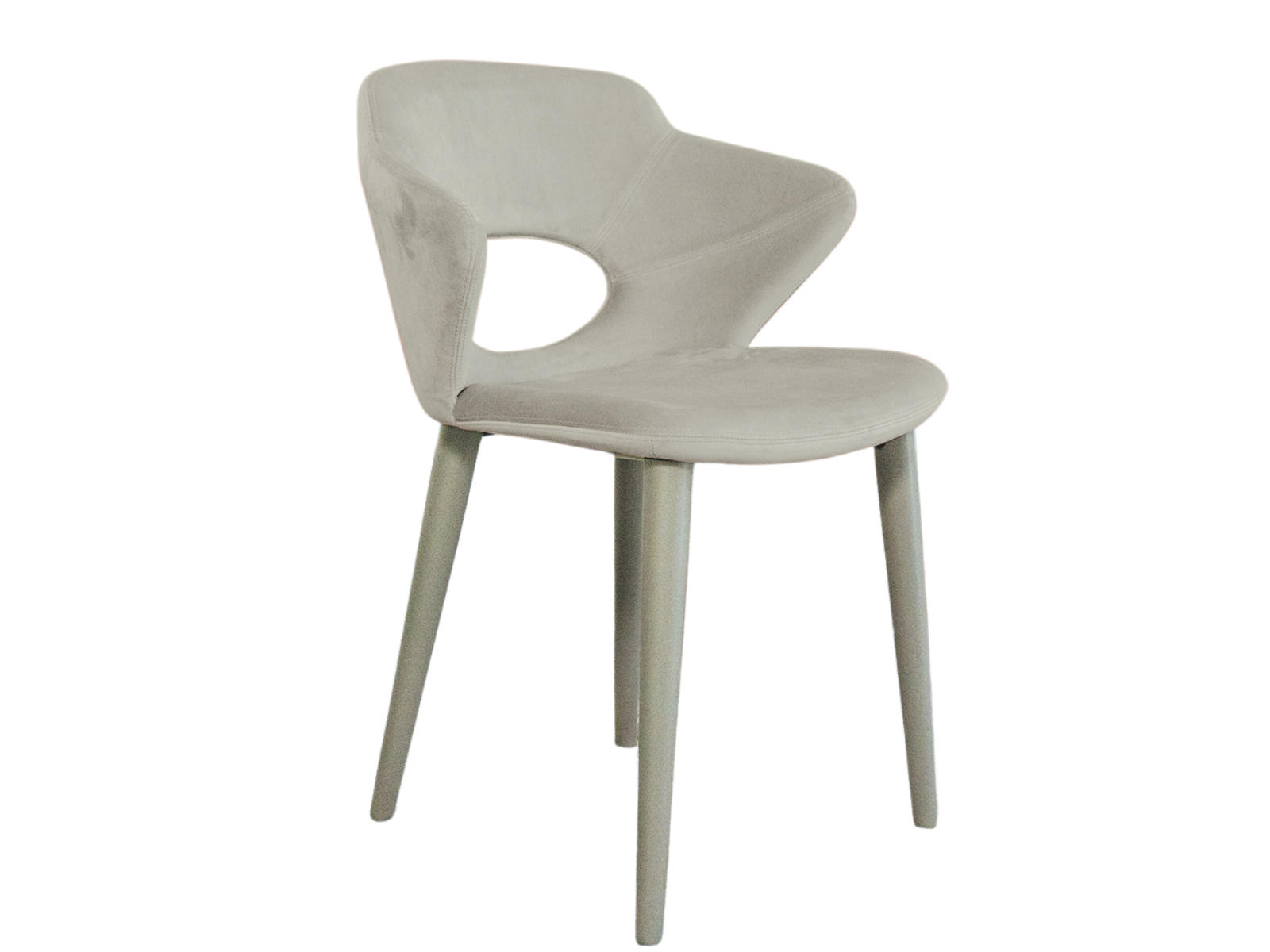 Marilyn Set of 2 dining chair in gray velvet fabric.