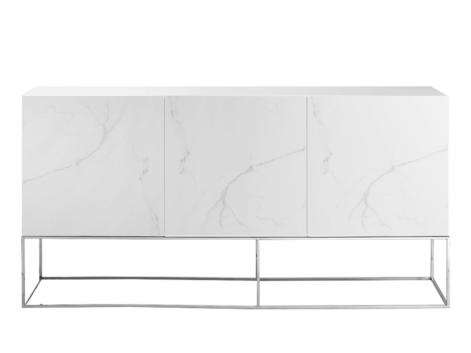 Vizzione buffet in taupe high gloss with storage.