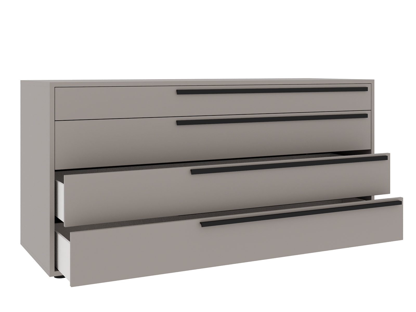 Carter dresser in taupe matte.