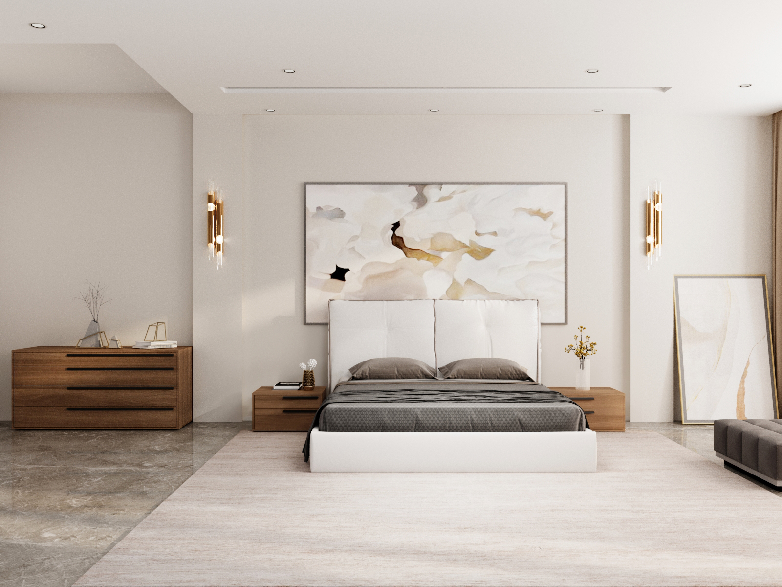 Carter dresser in taupe matte.