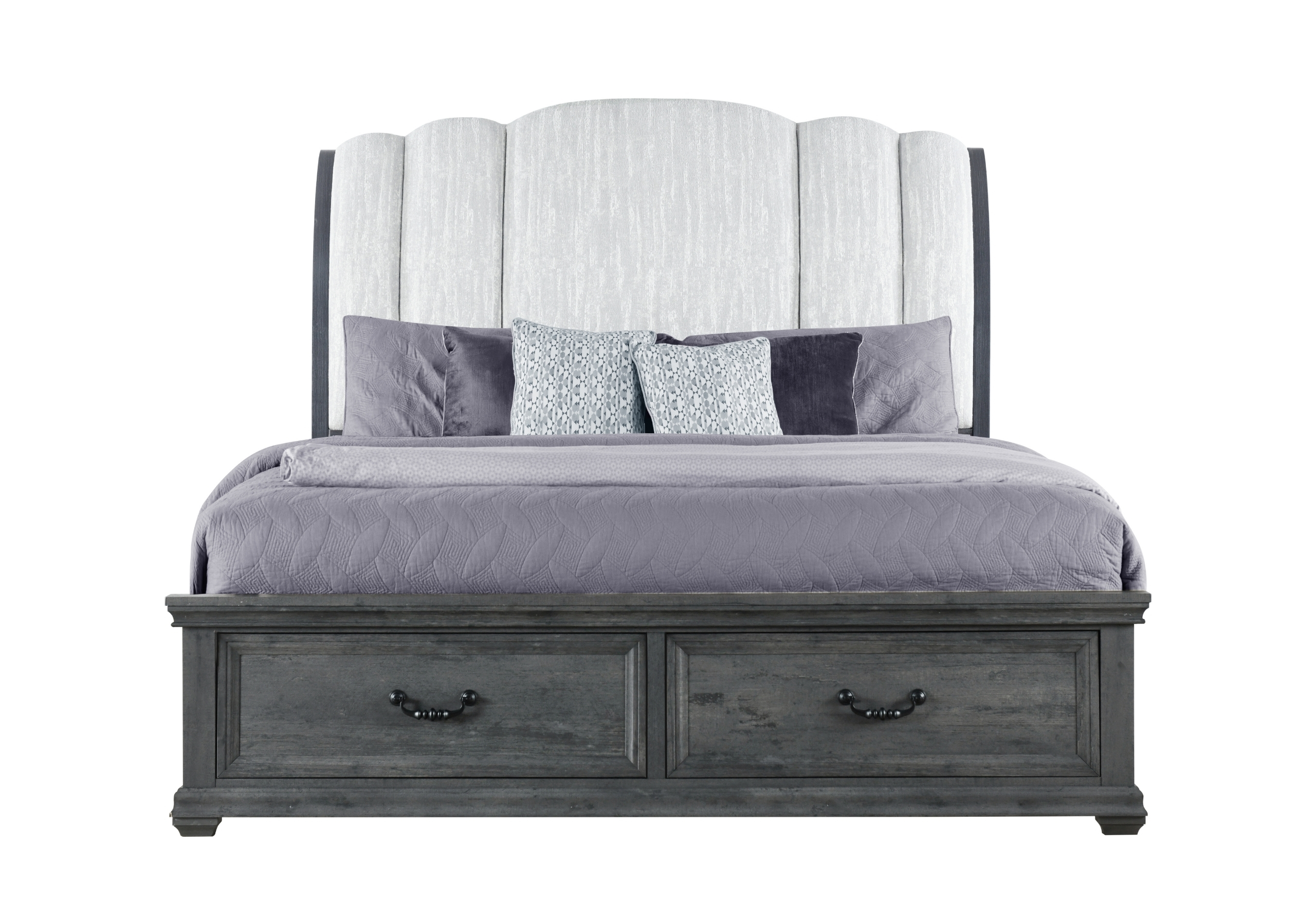 ROWAN GREY STORAGE KING BED
