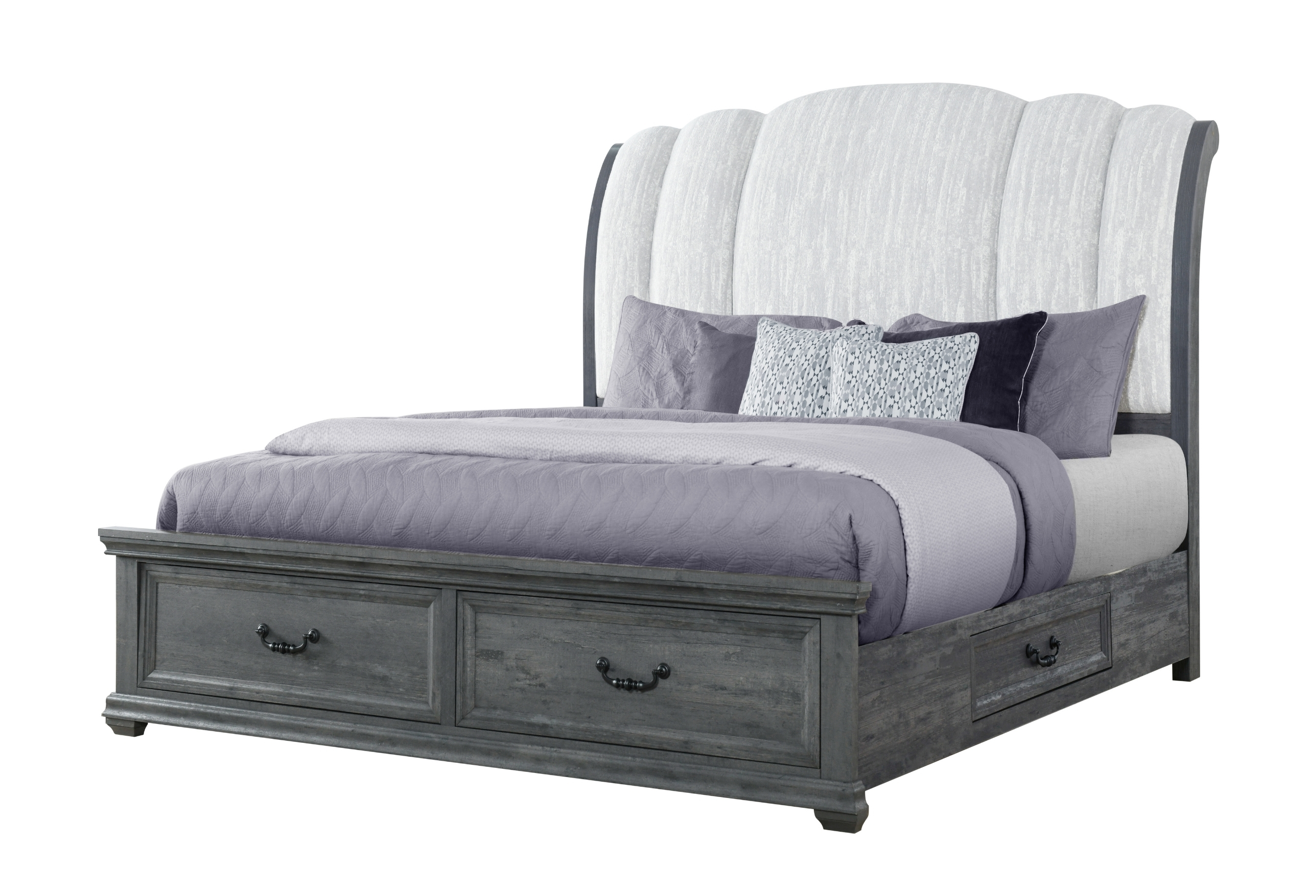 ROWAN GREY STORAGE KING BED