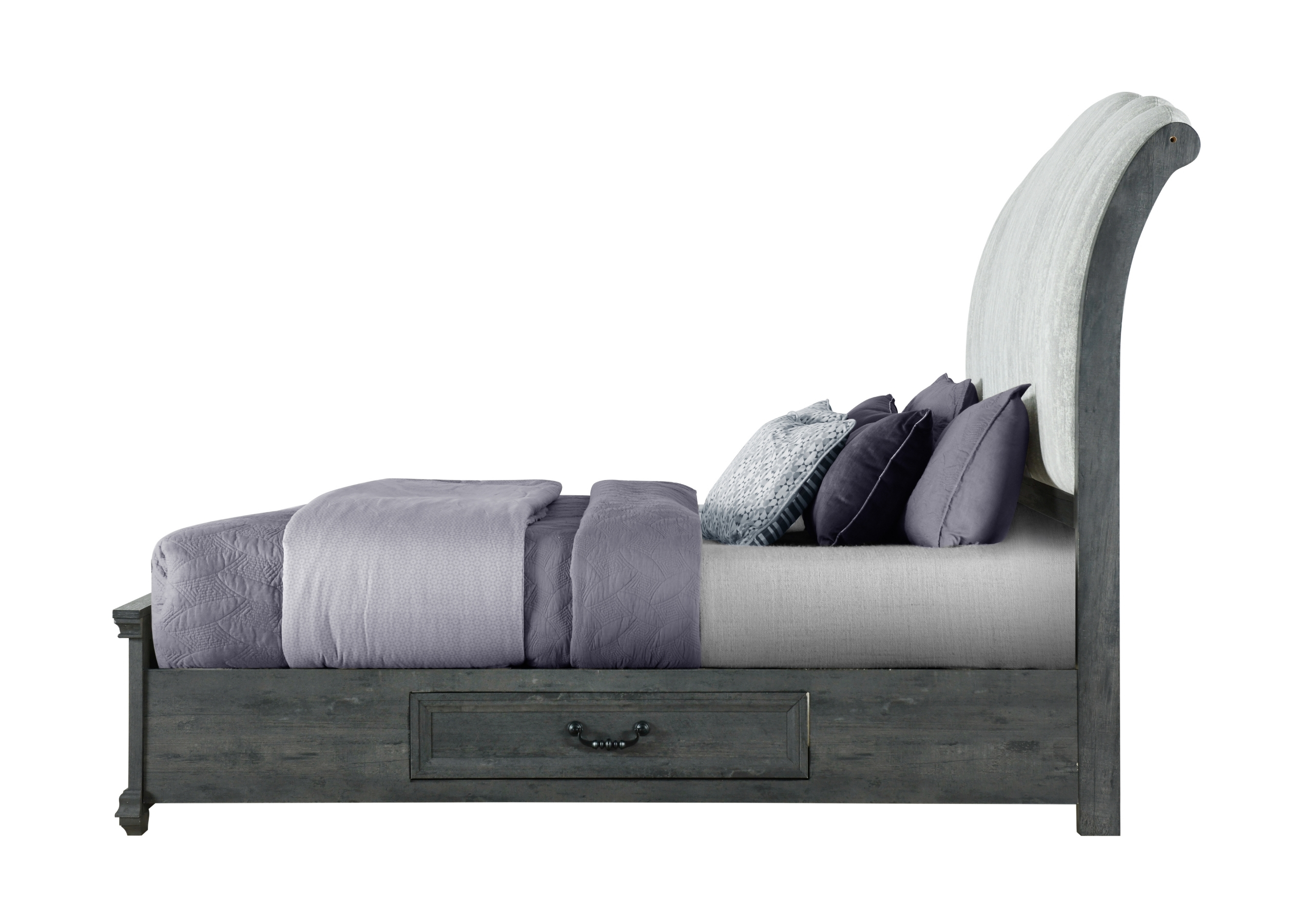 ROWAN GREY STORAGE KING BED