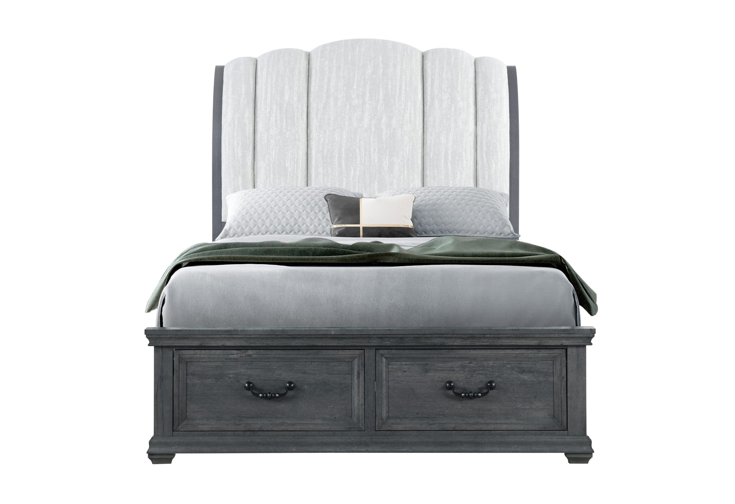 ROWAN GREY STORAGE QUEEN BED
