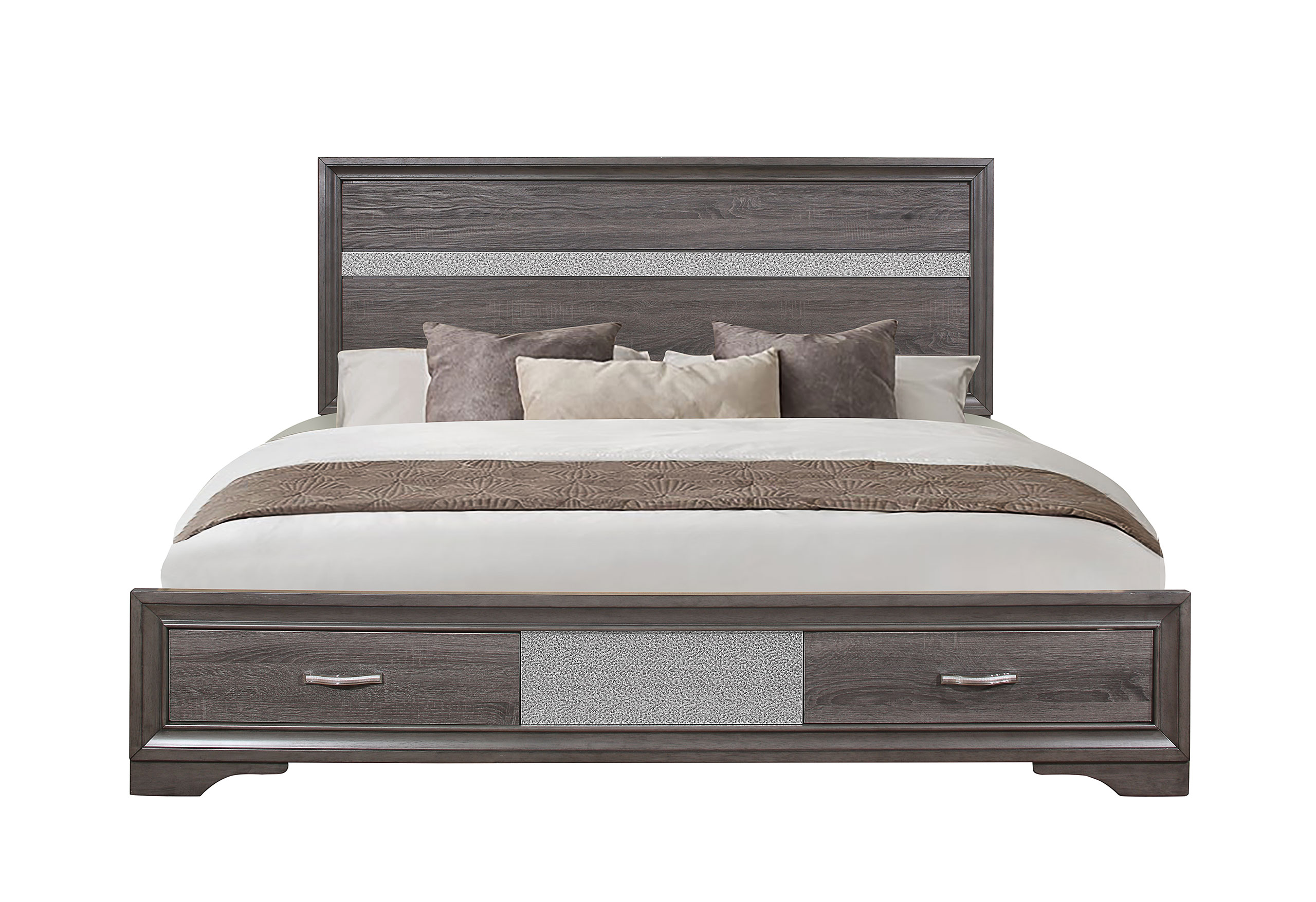 SEVILLE GREY QUEEN BED