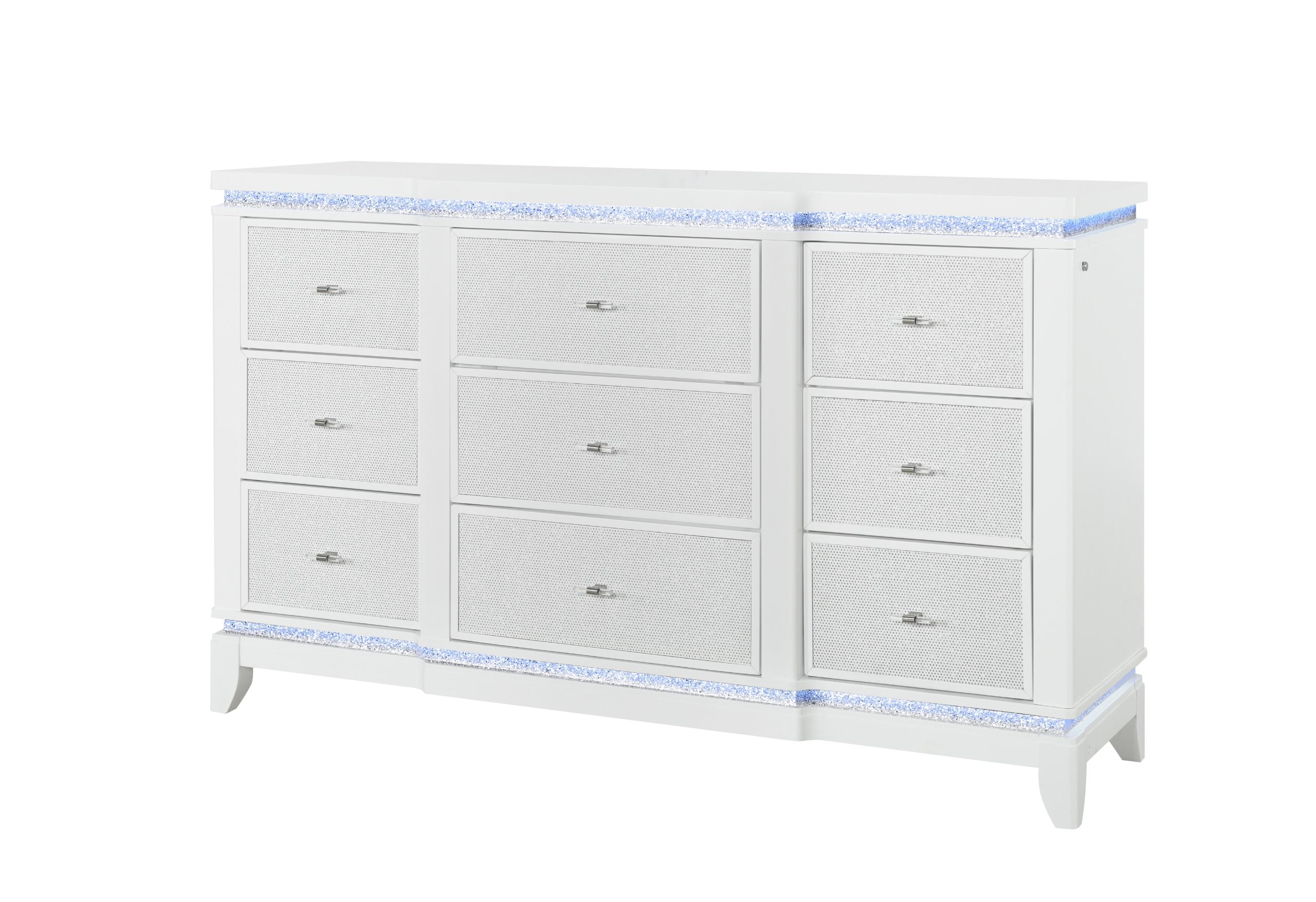 ALINA WHITE DRESSER WITH LED