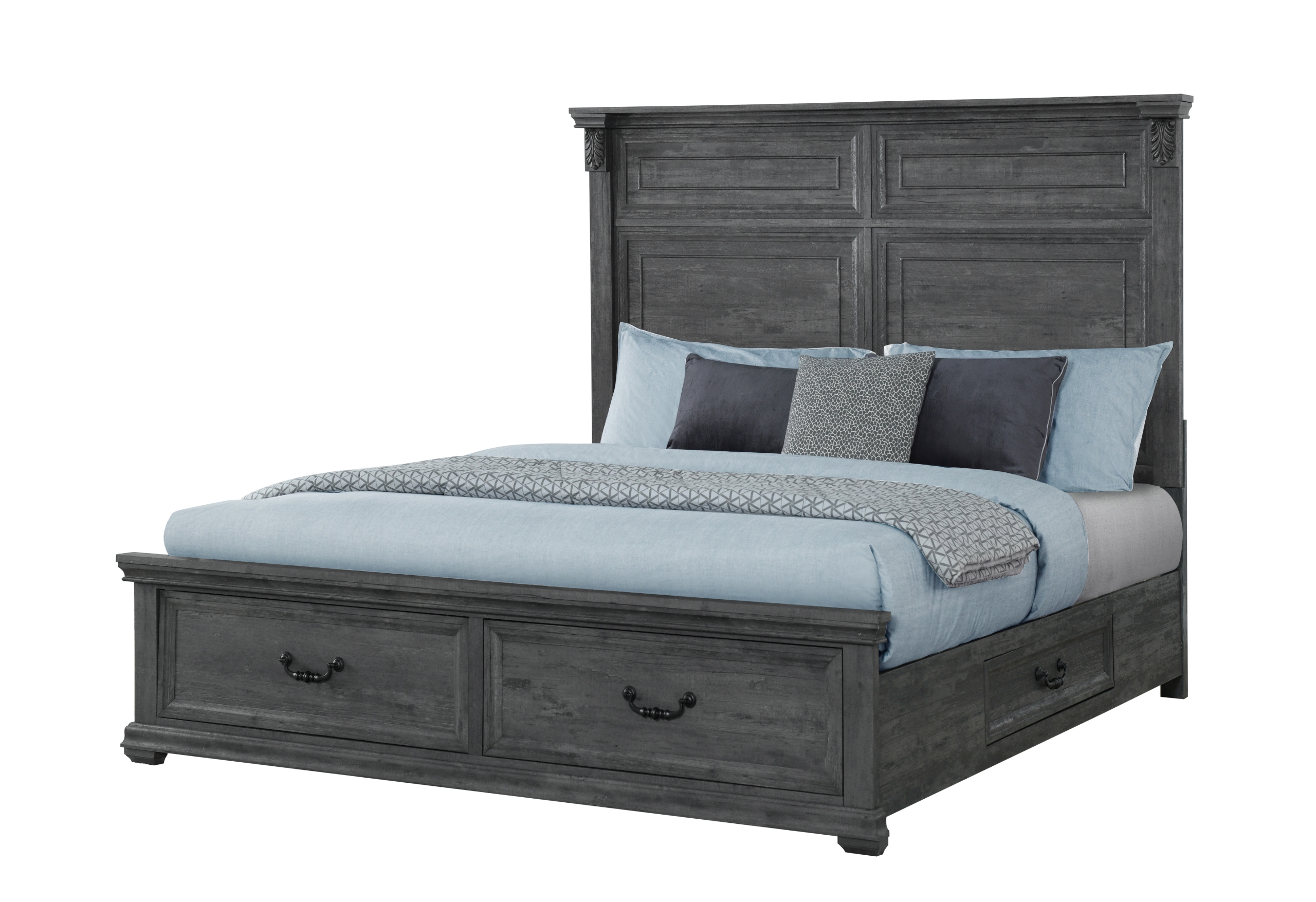 TATUM BROWN KING BED GROUP WITH STORAGE