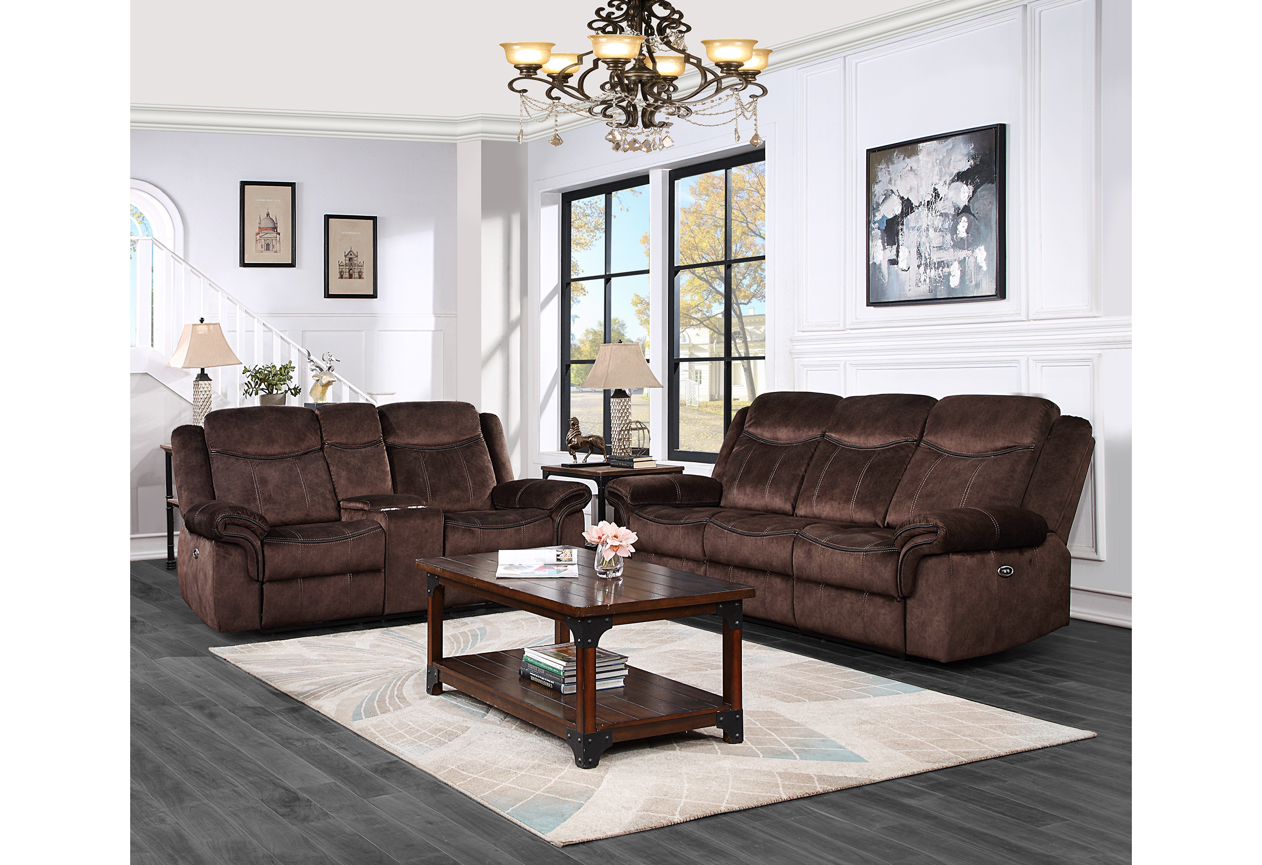 U2200 DOMINO COFFEE POWER RECLINING SOFA