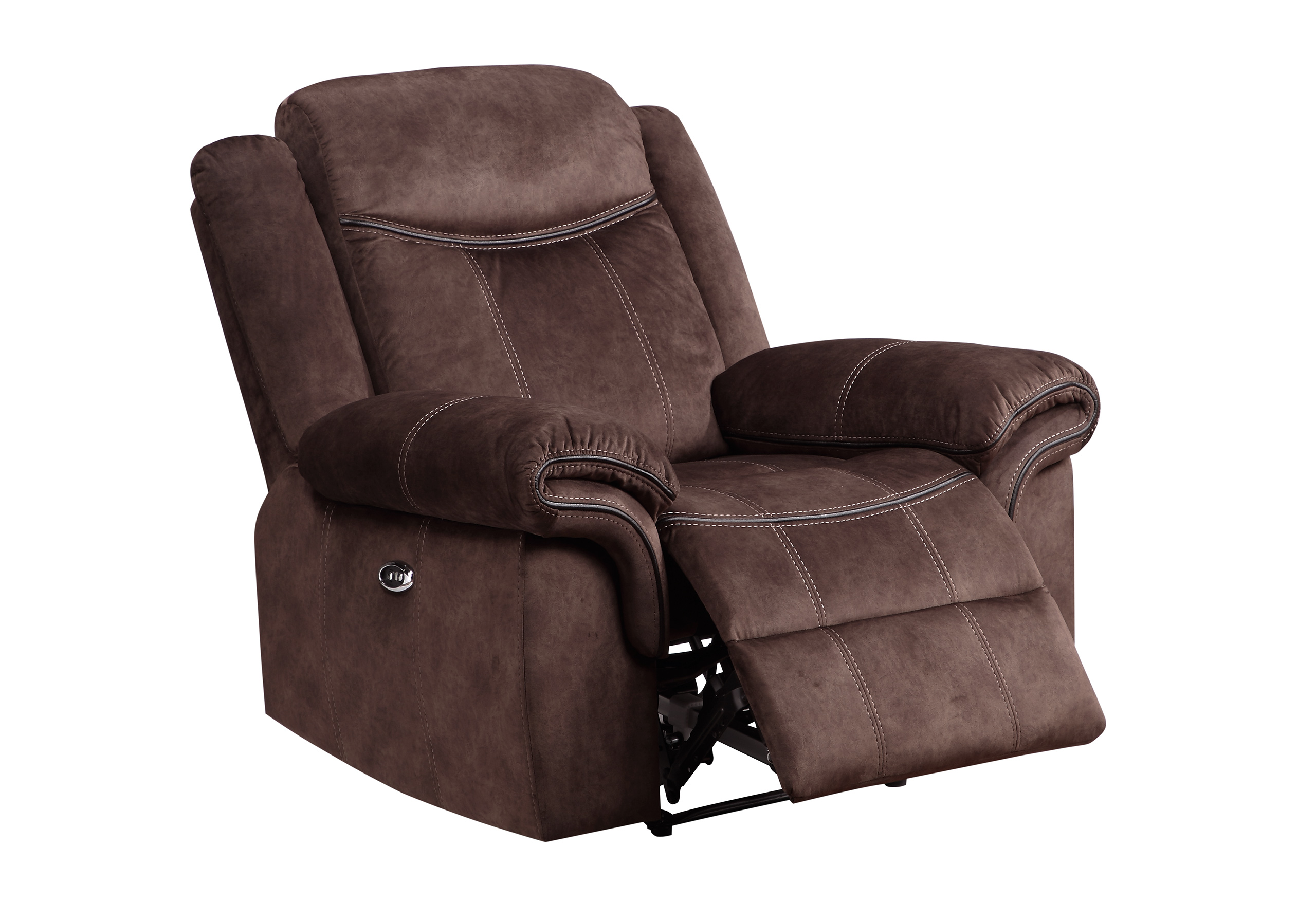 U2200 DOMINO COFFEE POWER RECLINING SOFA/POWER CONSOLE RECLINING LOVESEAT WITH POWER SWITCH/POWER RECLINER