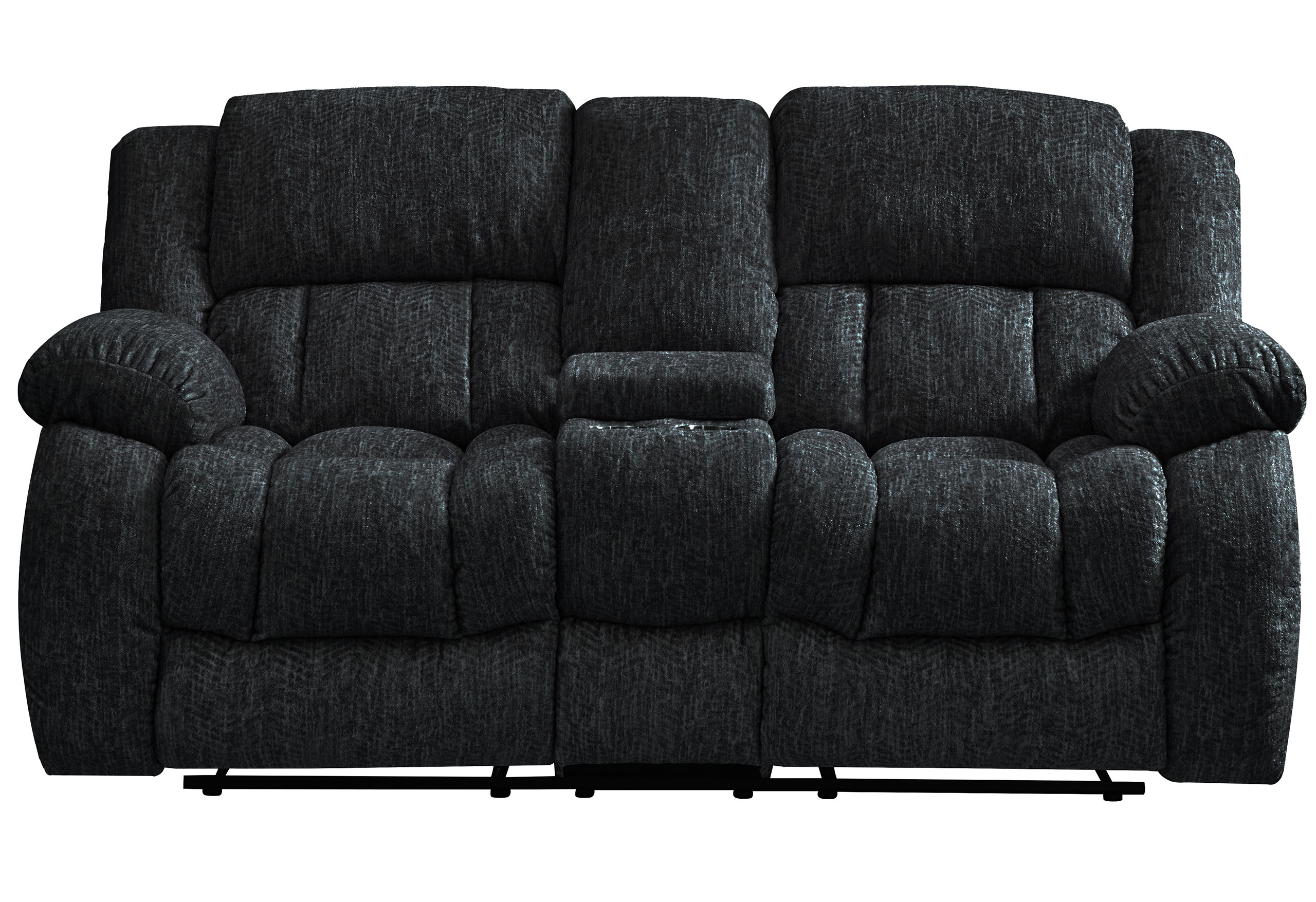 U250 EBONY RECLINING SOFA/CONSOLE RECLINING LOVESEAT